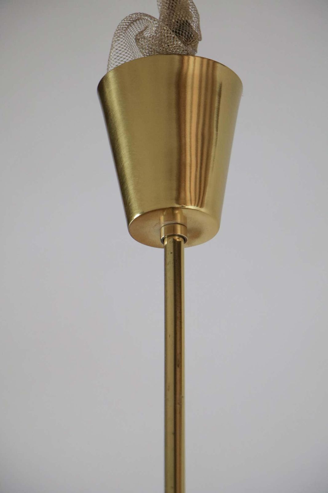 Italian Mid Century Suspension Lamp Fontana Arte Style, 1950s photo vintage