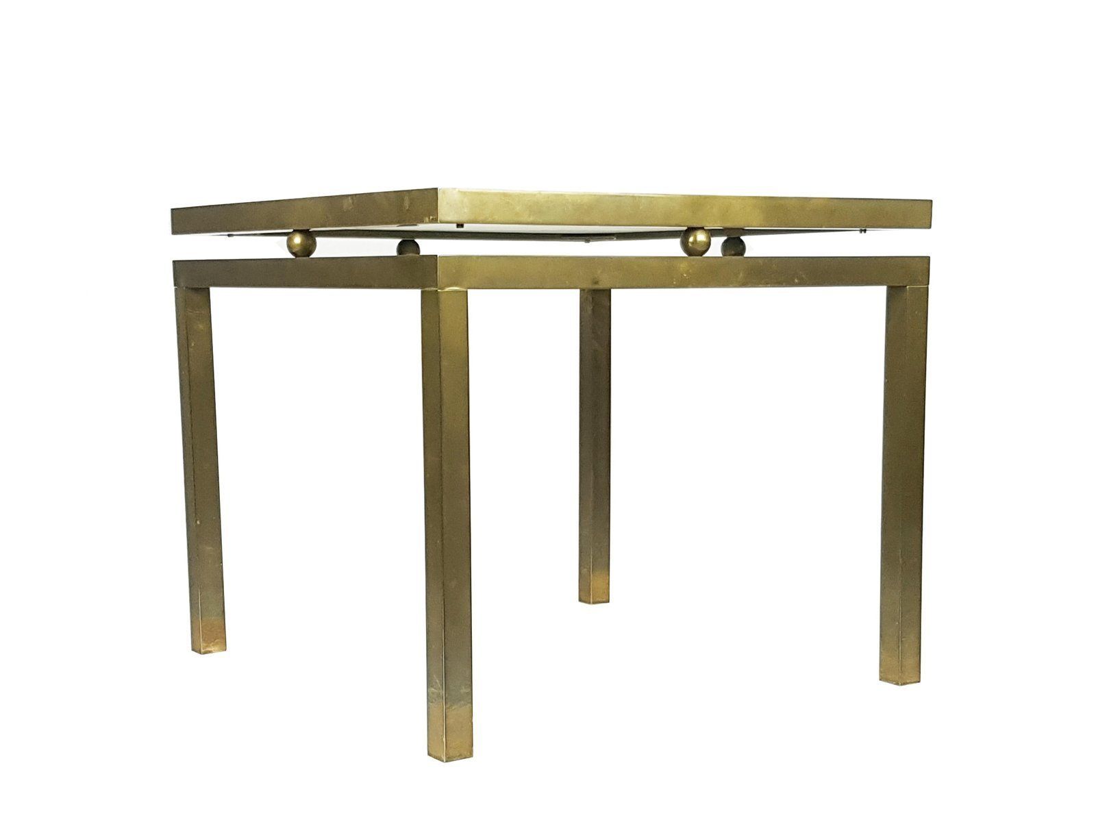 Italian White Marble And Brass Coffee Table, 1970s photo Furniture