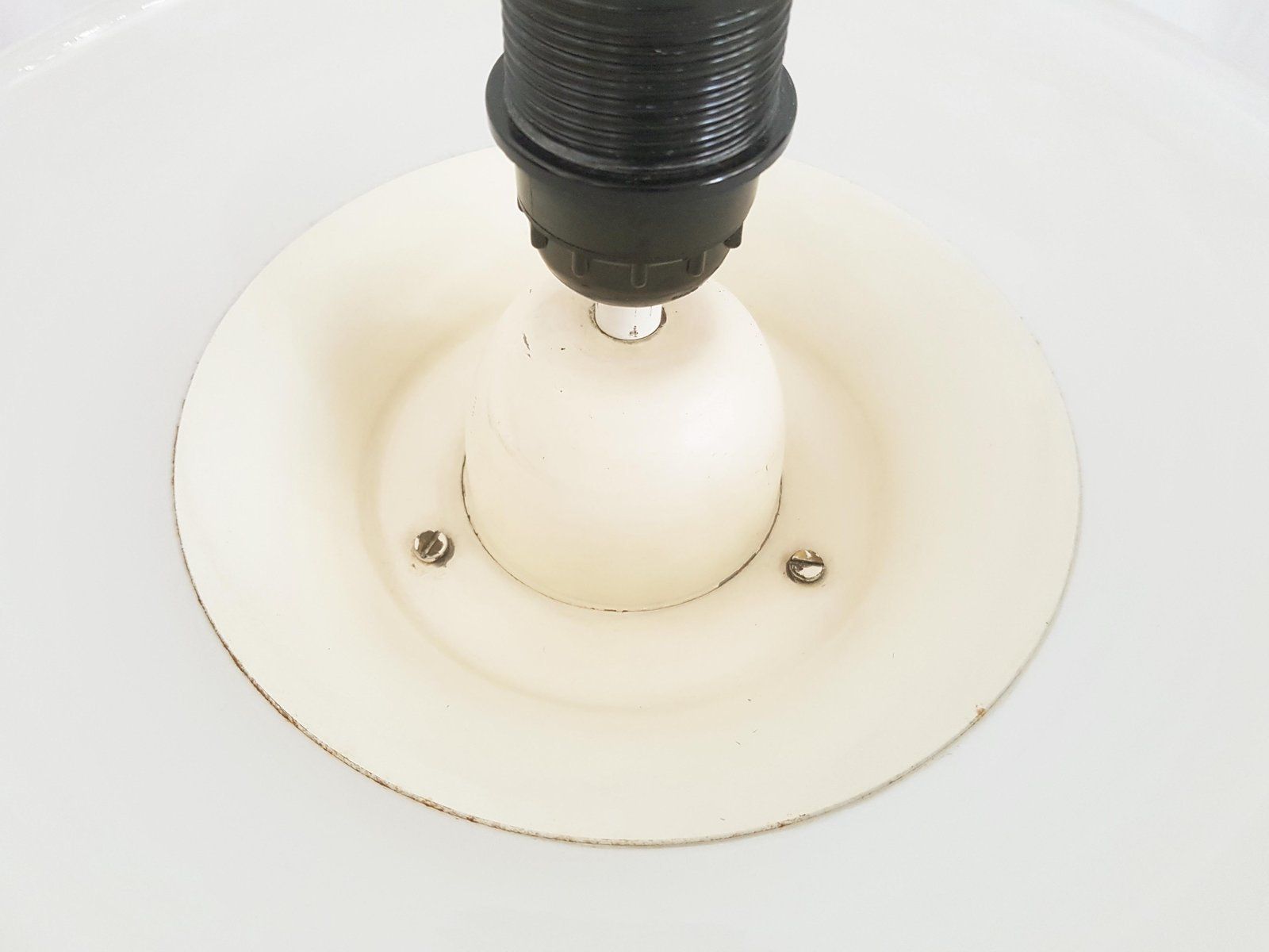 photo furniture Large Italian Glass And Fiberglass Table Lamp, 1970s