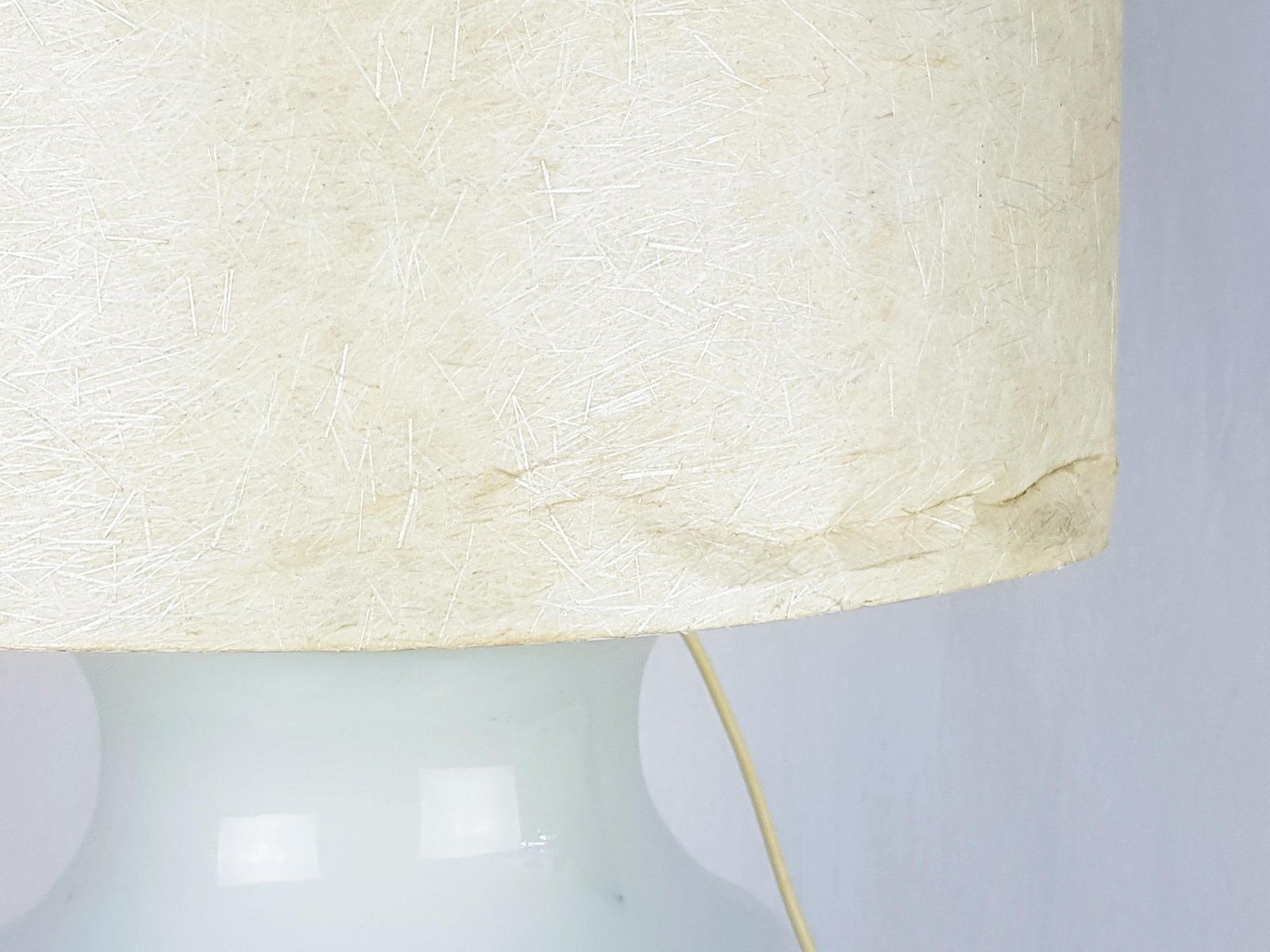 photo vinterior Large Italian Glass And Fiberglass Table Lamp, 1970s