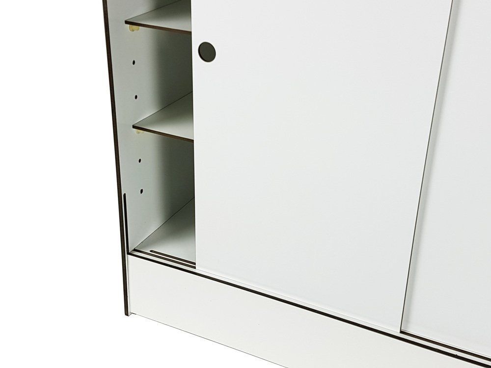 Italian White Laminated Plastic Storage Unit With Shelves & Sliding Doors For La Rinascente, 1960s photo 1070.0
