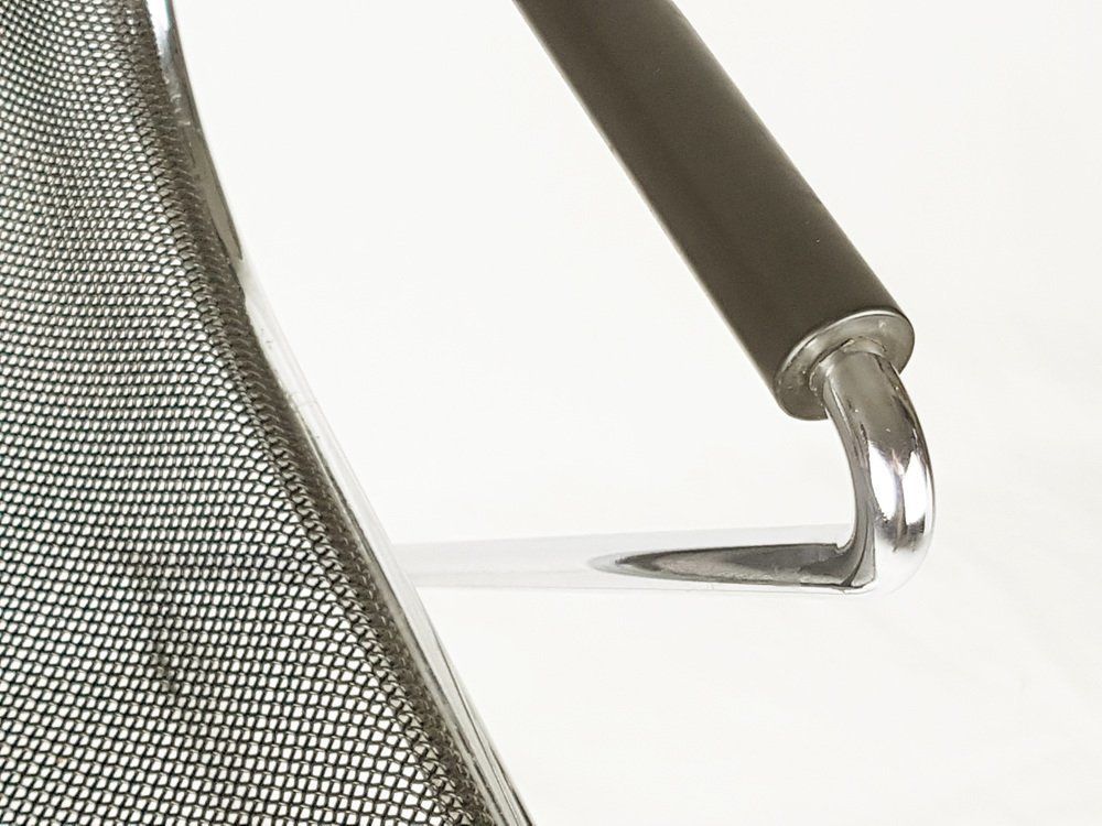 Black & Chrome Plated Metal Penelope Armchair By C. Pollock For Anonima Castelli, 1982 photo vinterior
