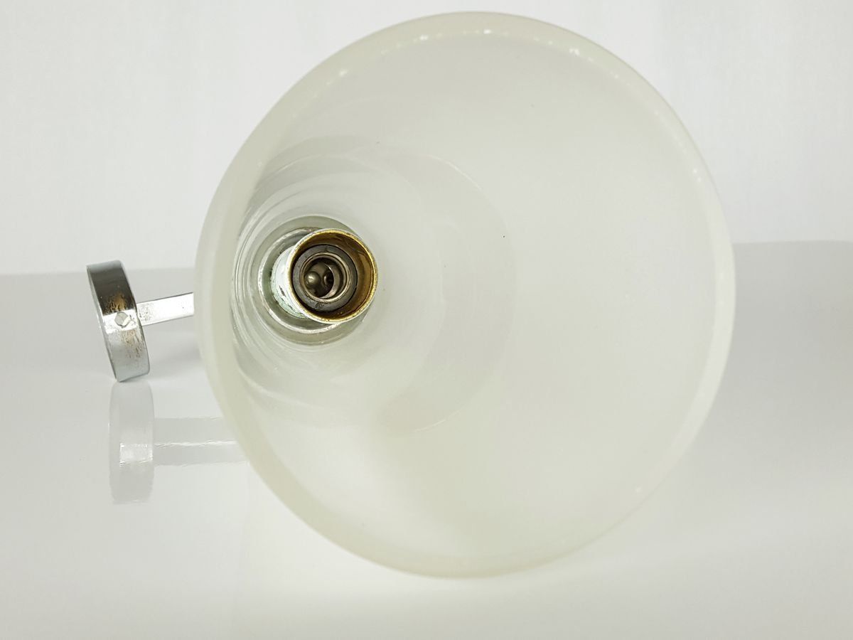 Mid Century Modern Frosted Glass & Chrome Plated Metal Sconces By Pietro Chiesa For Fontana Arte photo buy