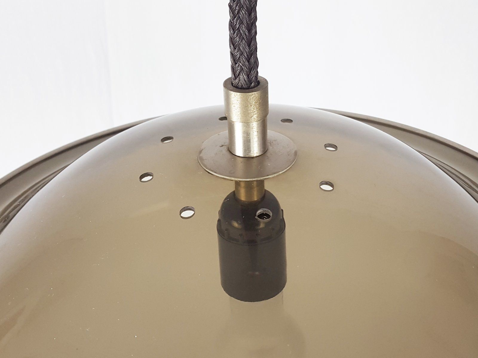 White Plastic Shade Model 2/5 Pendant Lamp By Gianemilio Piero & Anna Monti For Kartell photo Lighting