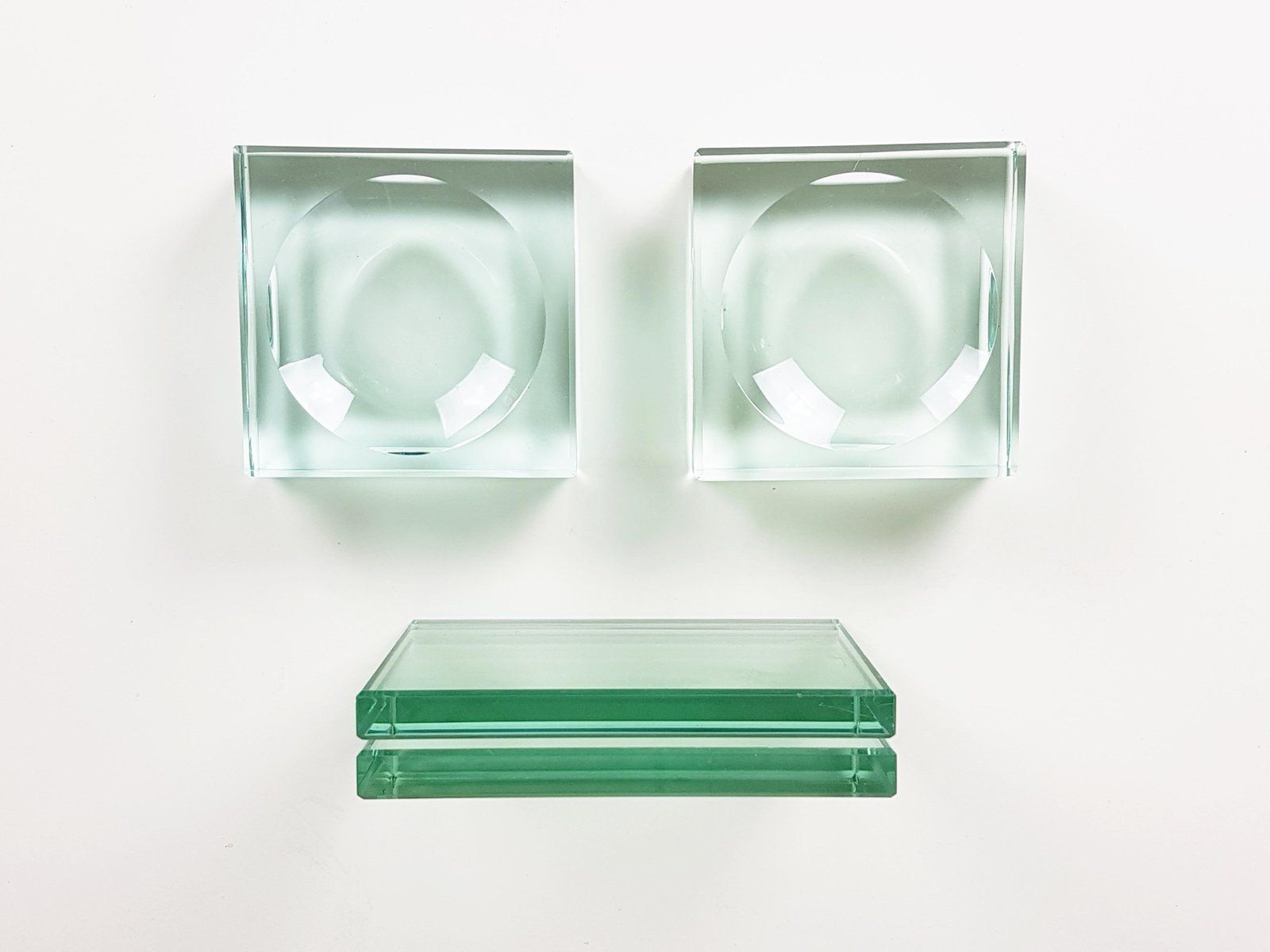 Cut Glass Ashtrays And Picture Frame From Gallotti And Radice  1980s  Set Of 2 photo 568.0