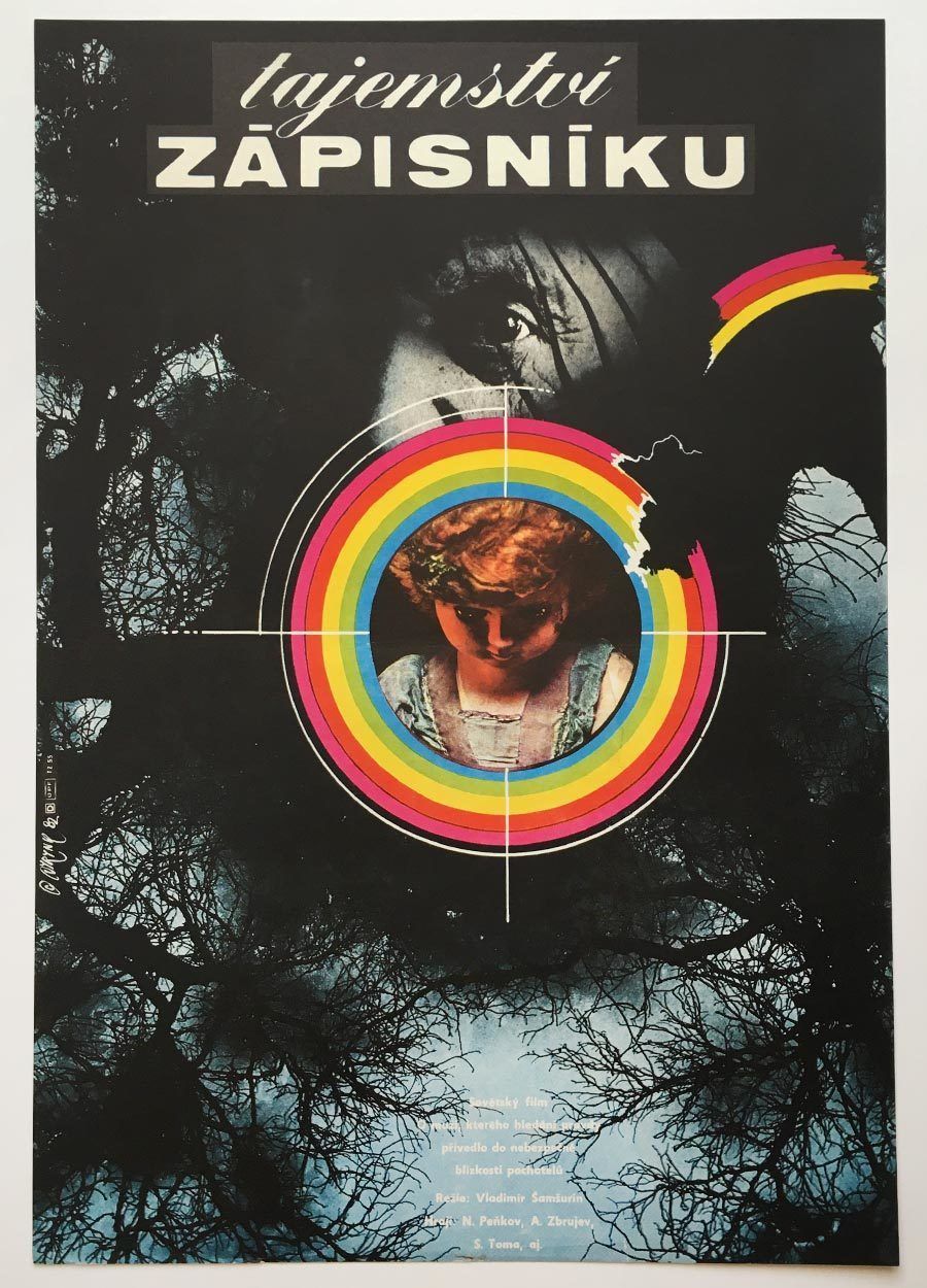 Original Film Poster, The Secret Of A Notebook, Martin Dyrynk, 1982, Genuine Czech Vintage Print
