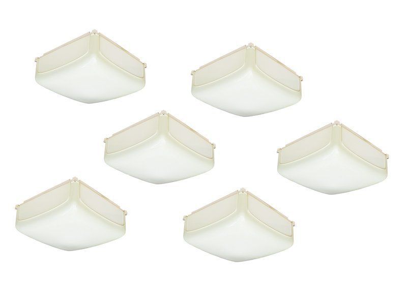 Ivory Plastic Cnosso Wall Or Ceiling Lamp By A. Mangiarotti For Artemide 1969 Set Of 5 photo buy