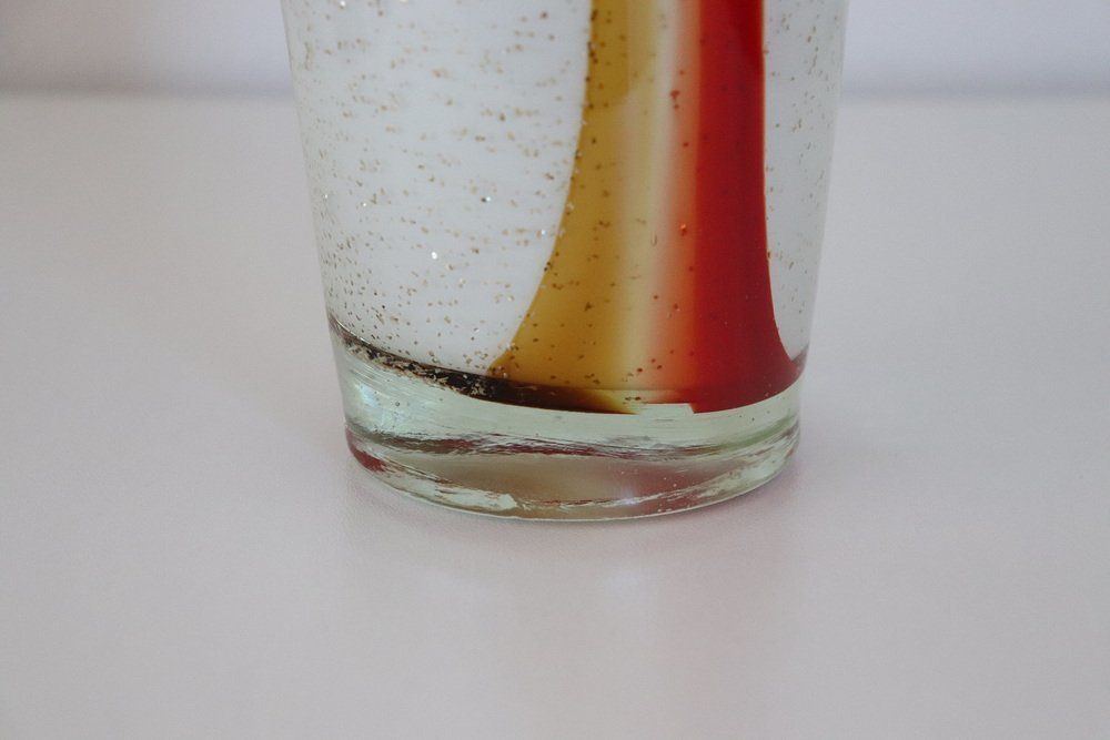 Large Vintage Italian Vase In Murano Art Glass, 1980s photo vintage