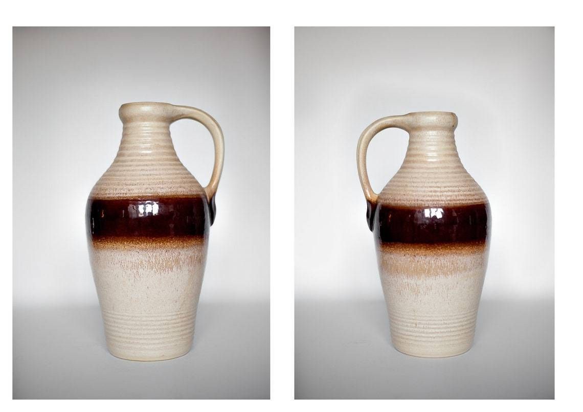 Large Vase West Germany Bay 631 40, Flower Pot, Base For Lamp, Pottery, Collection, Interior Design, Retro, 70's