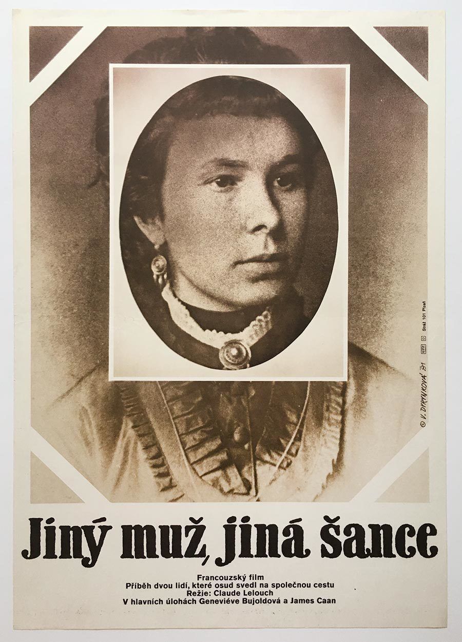 Original Film Poster, Another Man, Another Chance, Vlasta Dyrynková, 1981, Genuine Czech Vintage Print