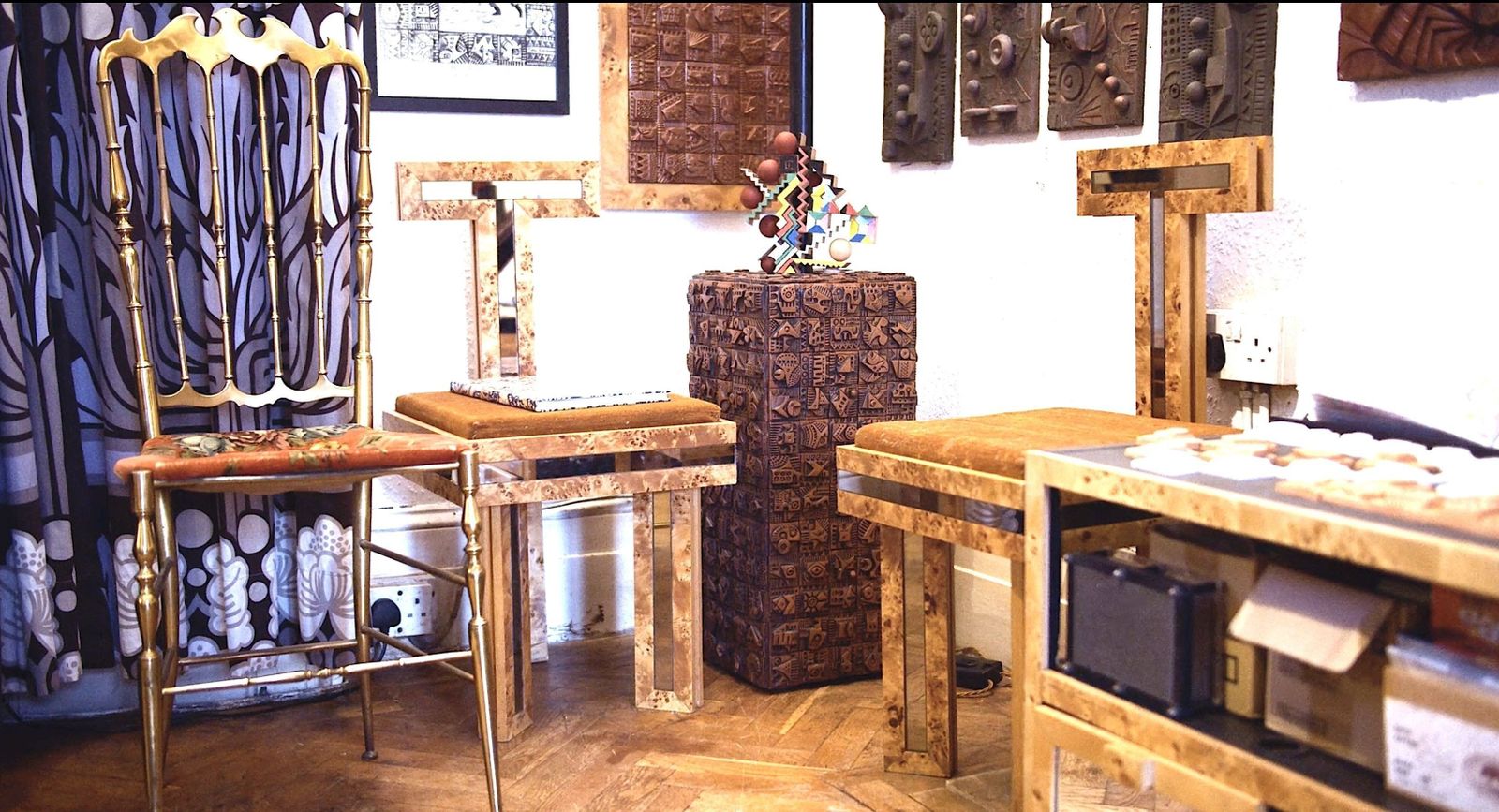 A Unique Tiled Floor Lamp By Renowned Artist Ron Hitchins With 265 Individual Handmade Tiles photo furniture