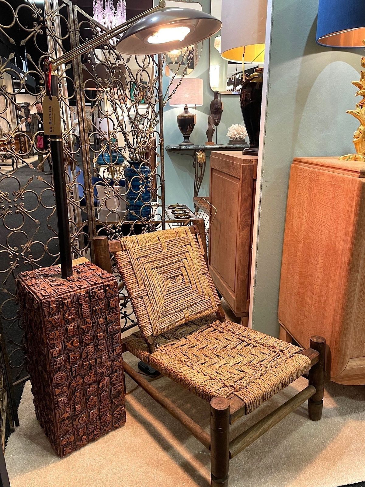 Lighting A Unique Tiled Floor Lamp By Renowned Artist Ron Hitchins With 265 Individual Handmade Tiles photo