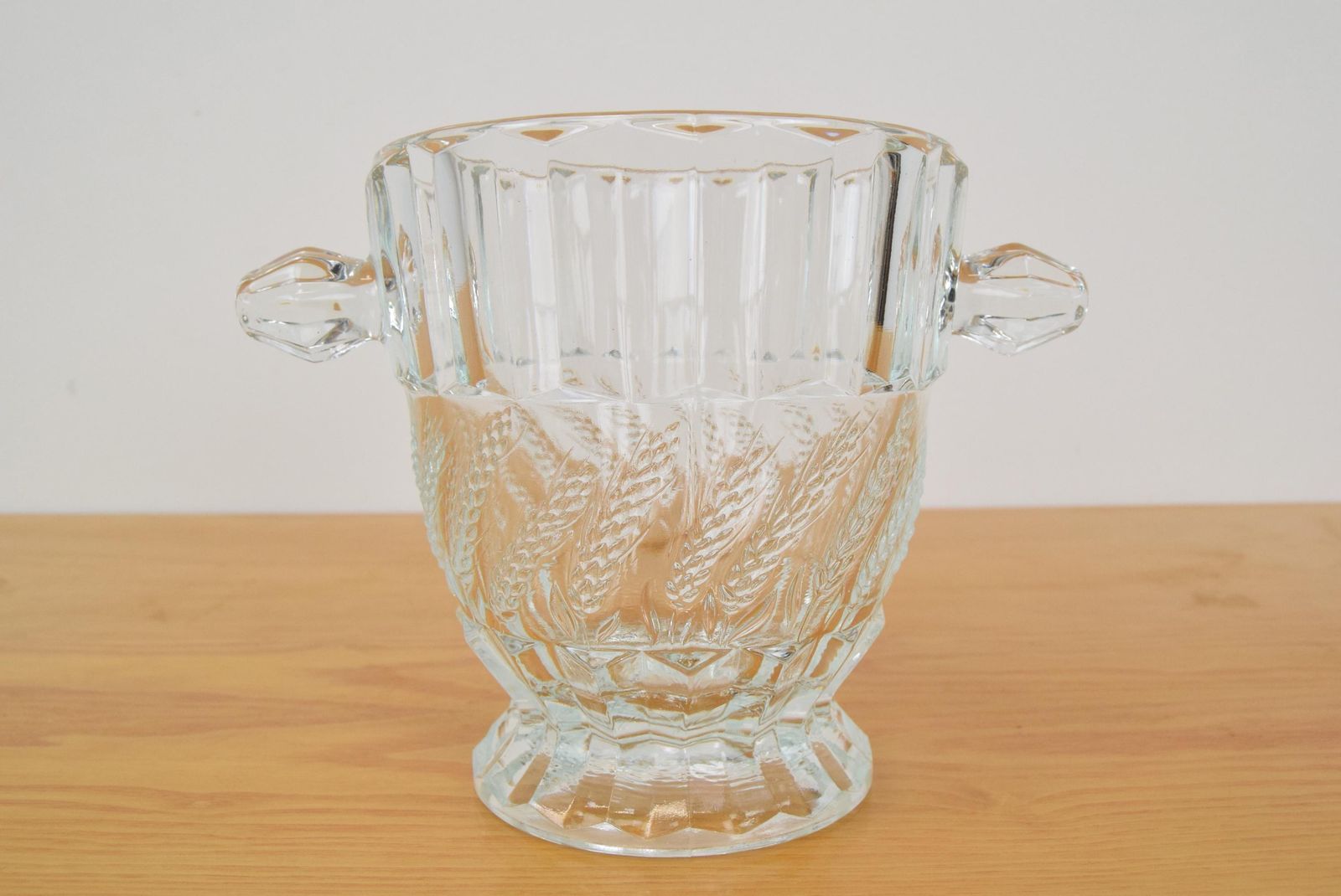 Mid Century Glass Vase Bohemia Glass 1960's photo for sale