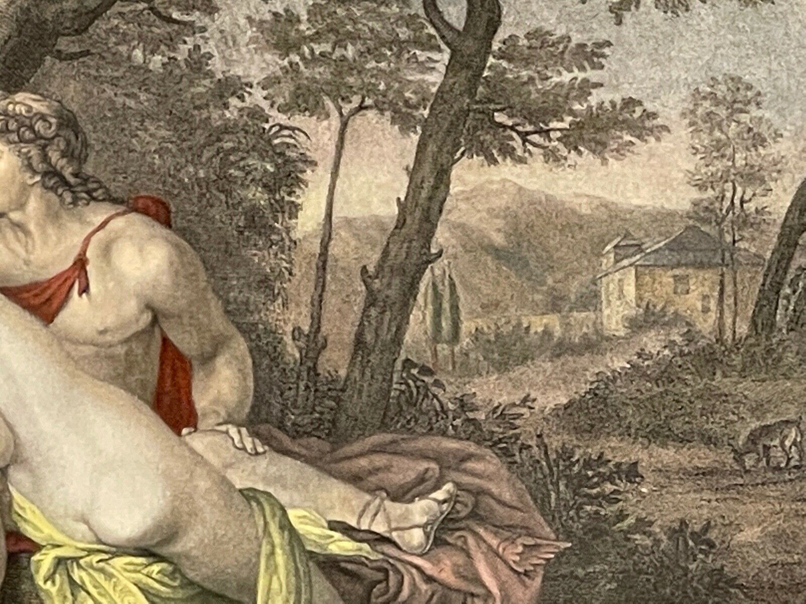 Watercolor Print "Angelica And Medoro" XX Watercolor Print photo 53.04