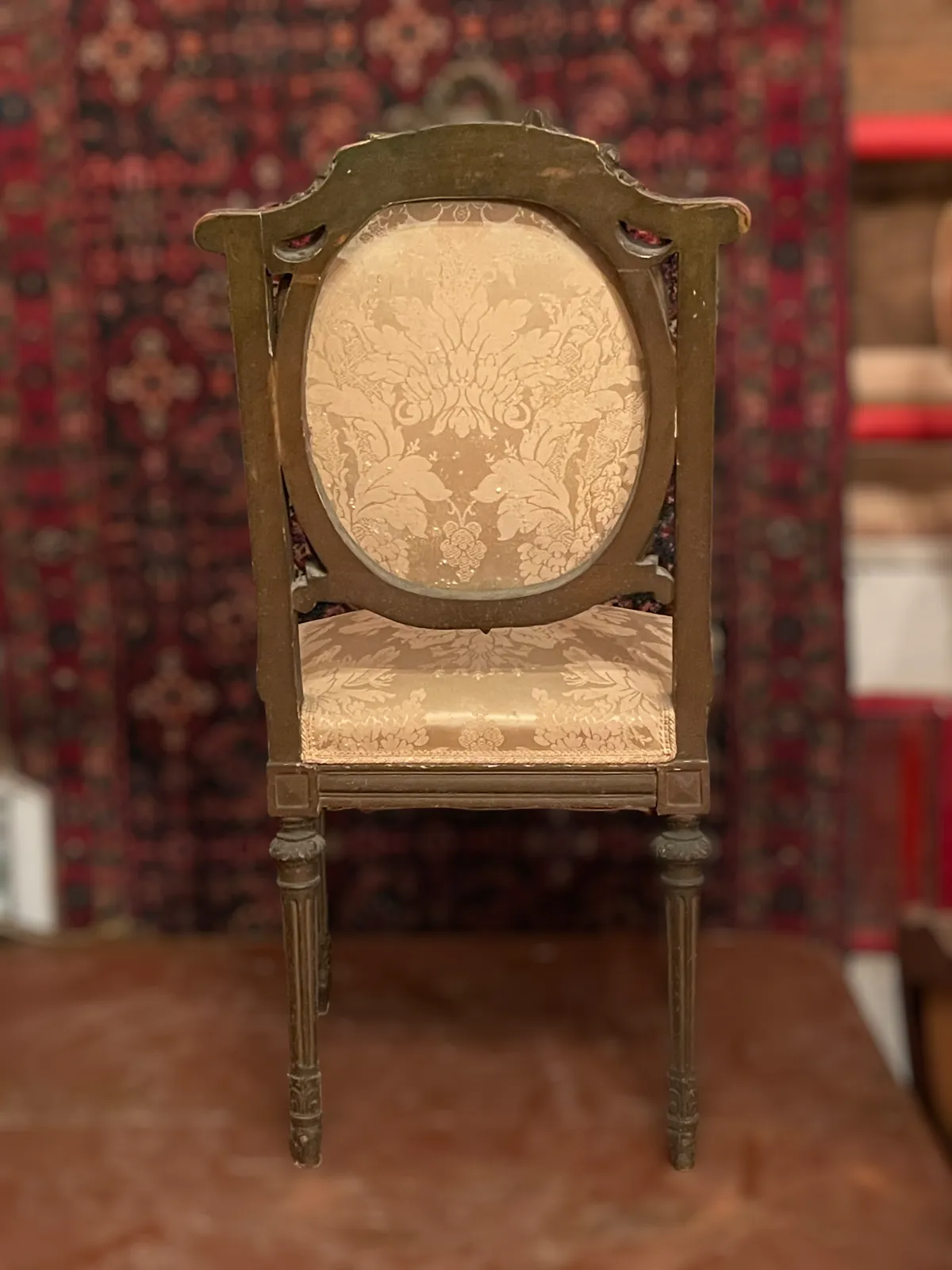 Pair Of Ancient Chairs In Walnut Varnish With Original Upholstery photo for sale