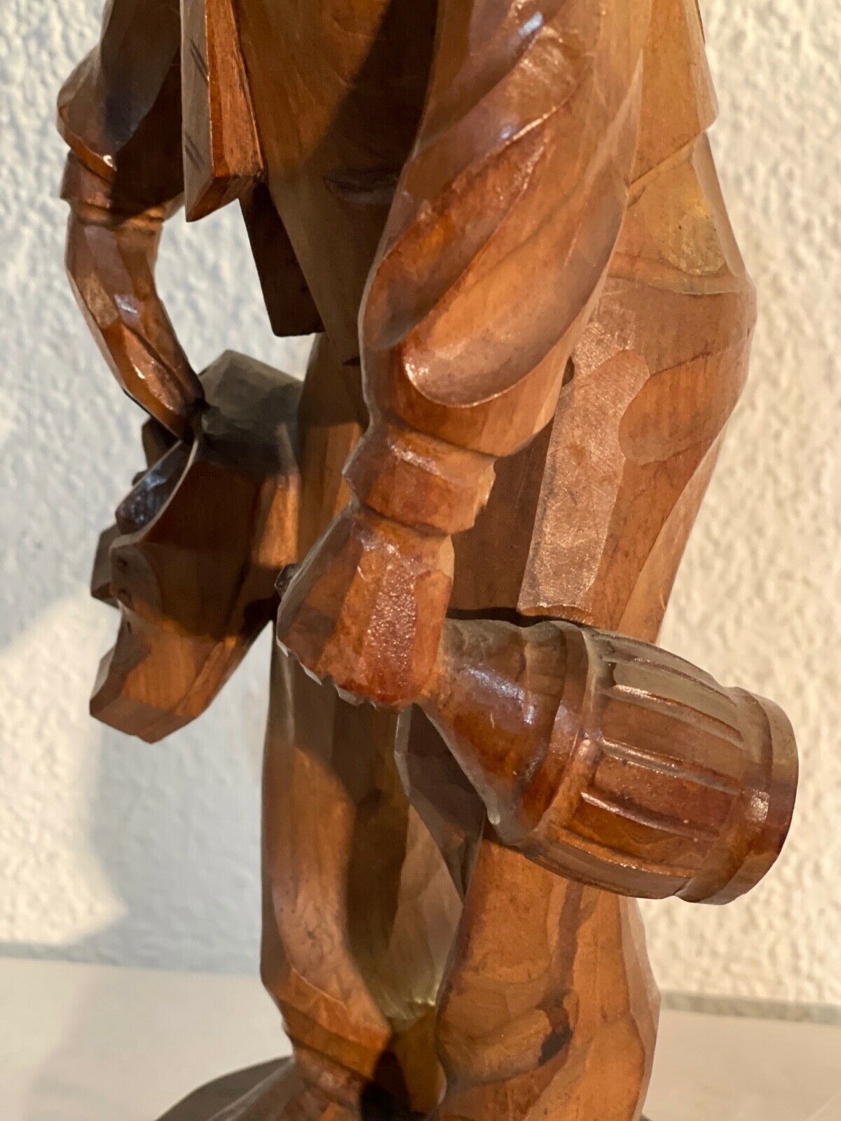 Wooden Statue Tyrolean Vintage Who Is Short In Hand Hooves photo vinterior