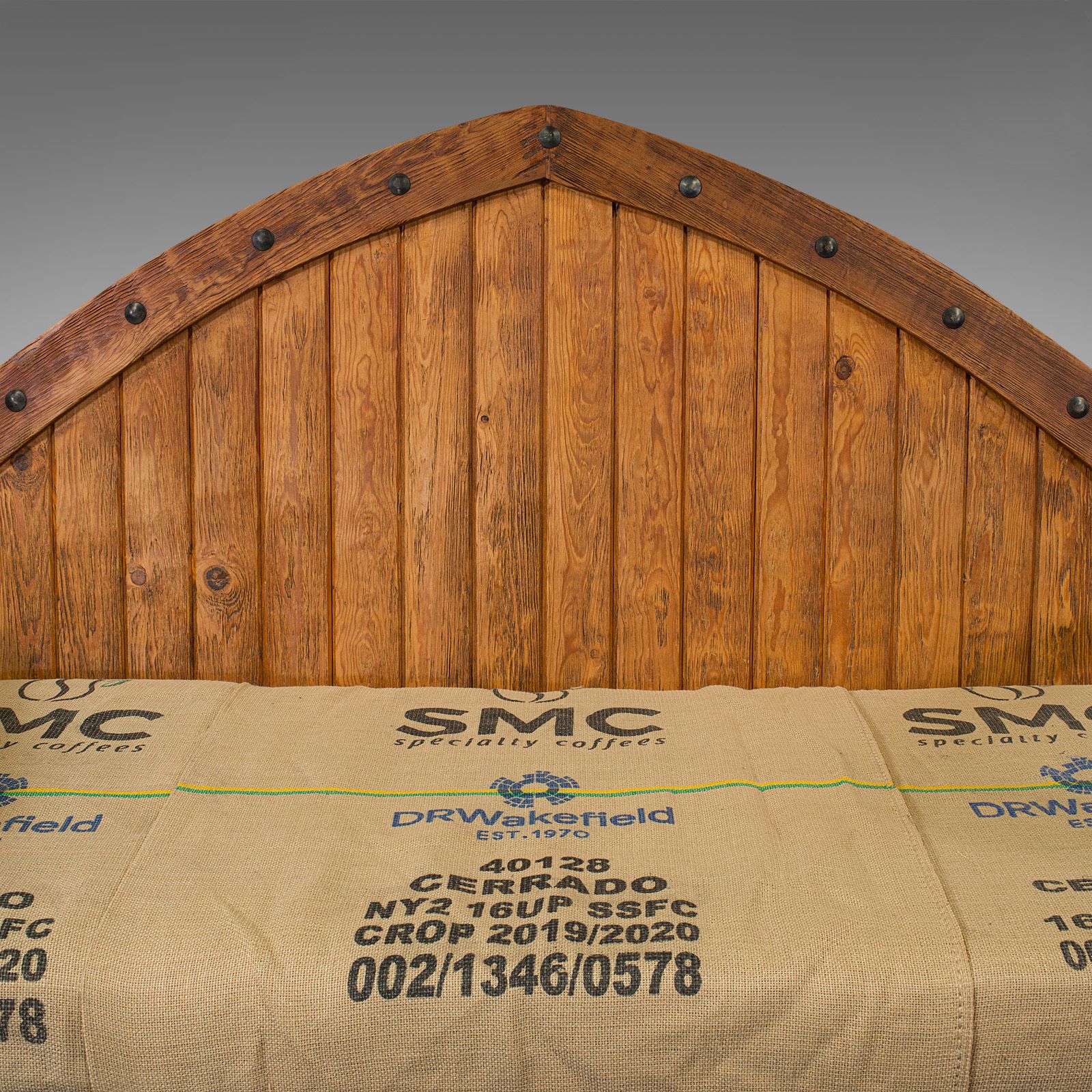 photo for sale Large Vintage Bench, Scandinavian, Pitch Pine, 3 Seater, Mid 20th Century, 1950