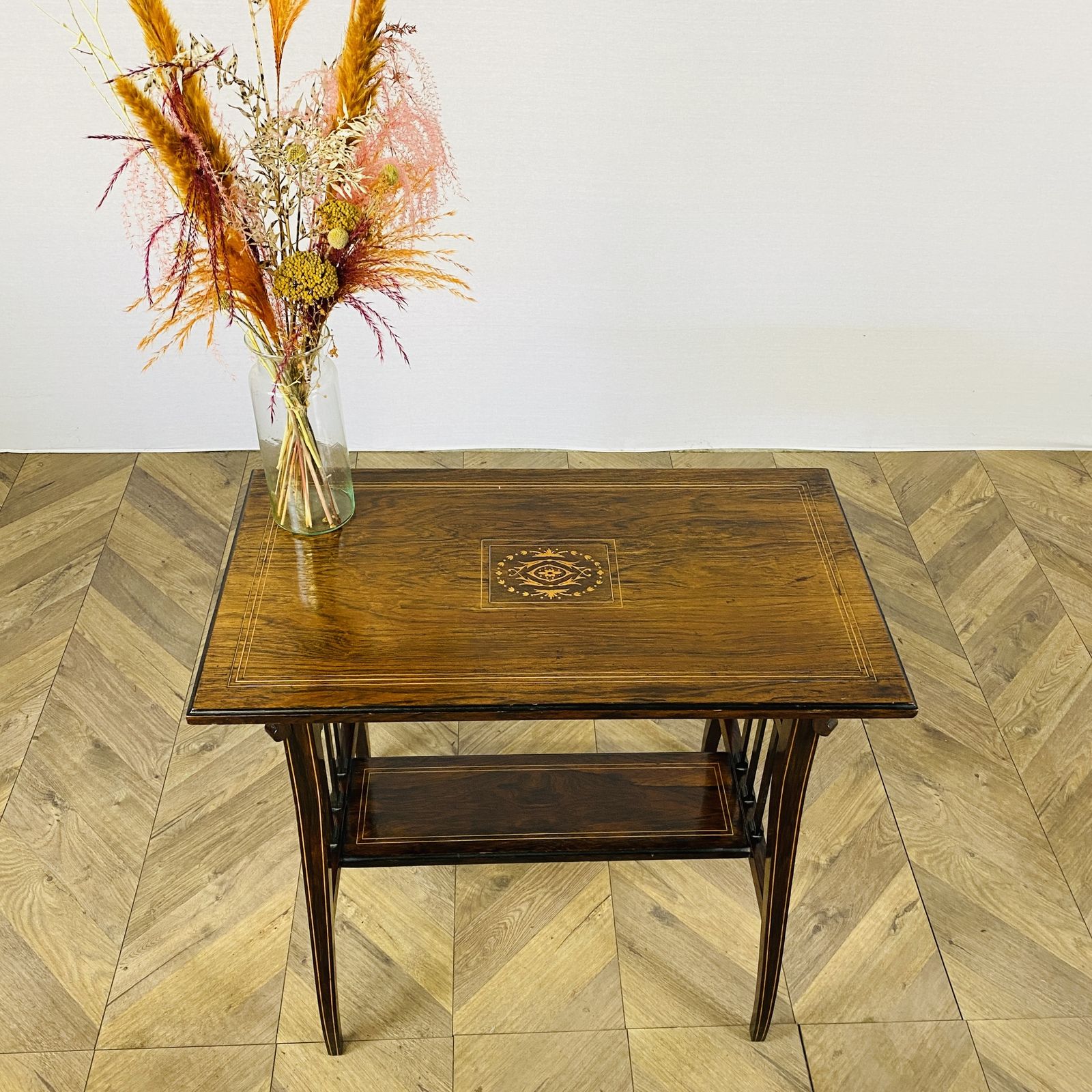 photo for sale Victorian Inlaid Rosewood Two Tier Side Table, 1880s