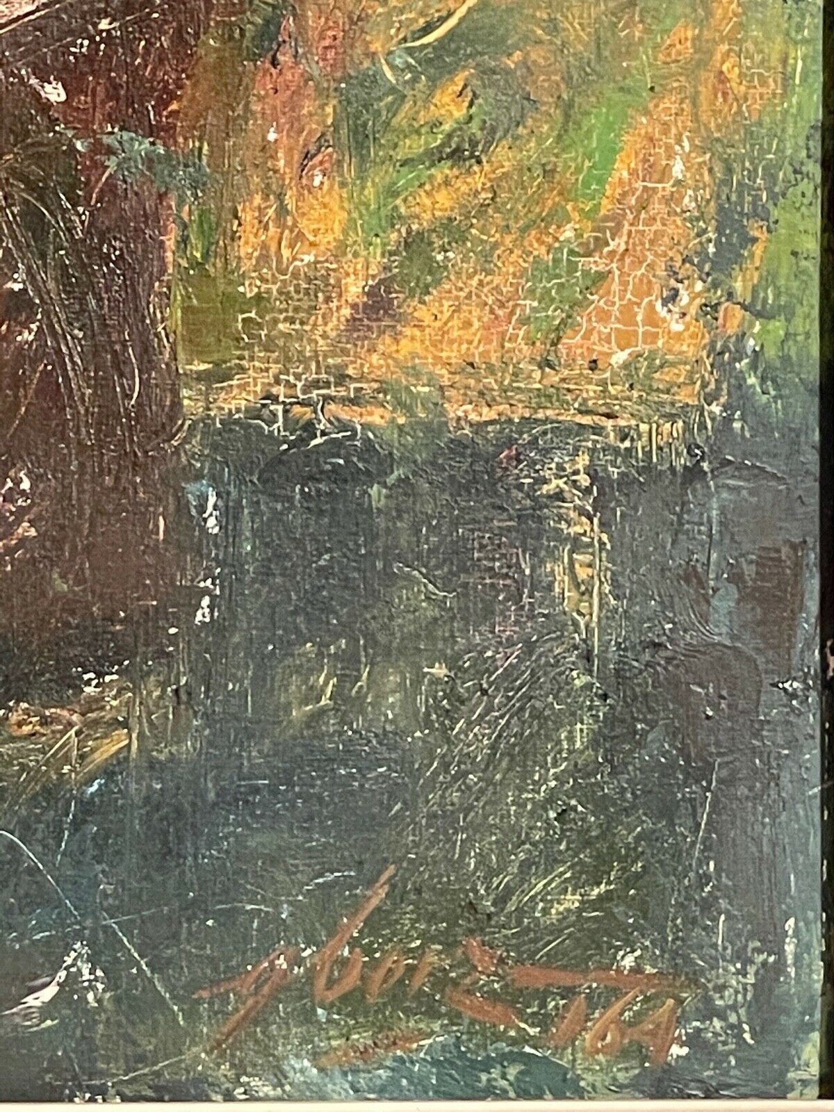 Painting To Oil, "Flowers", Mid 20th Century photo for sale