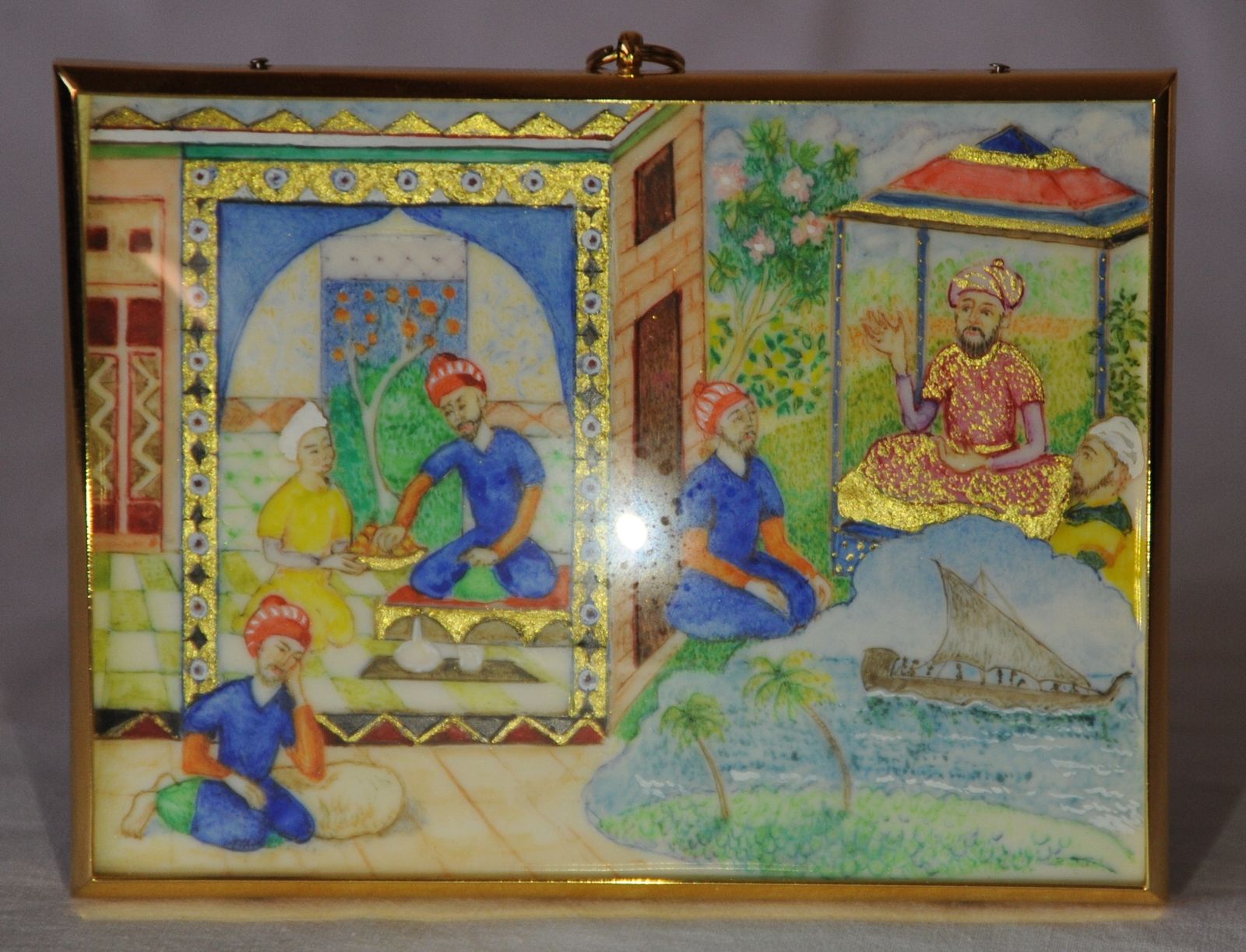 Vintage Arabian Nights Miniature Painting By Margaret Hind photo 350.0