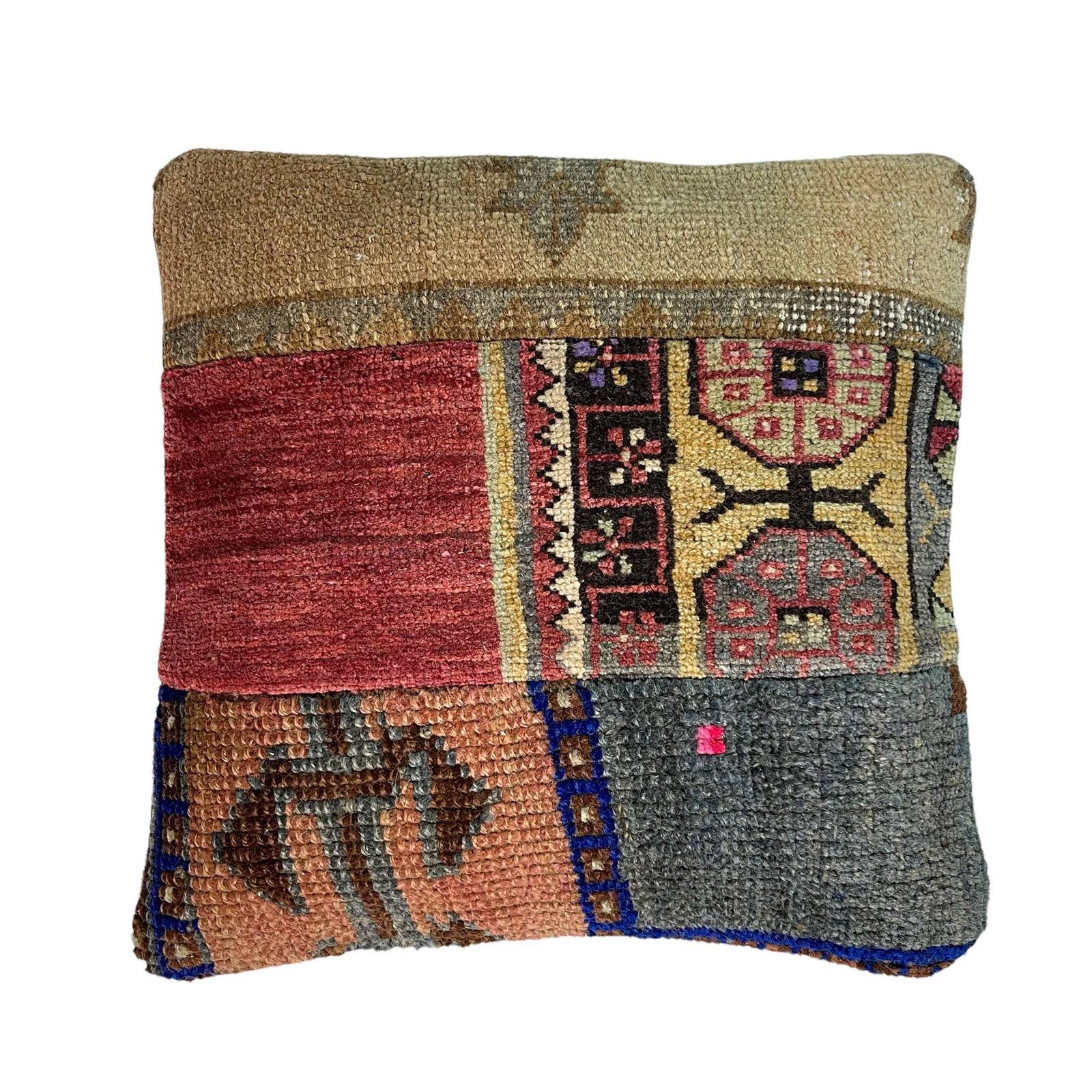 16x16 Vintage, Patchwork  Home Decor And Turkey Pillow 40 X 40 Cm Square Rug Cushion Cover