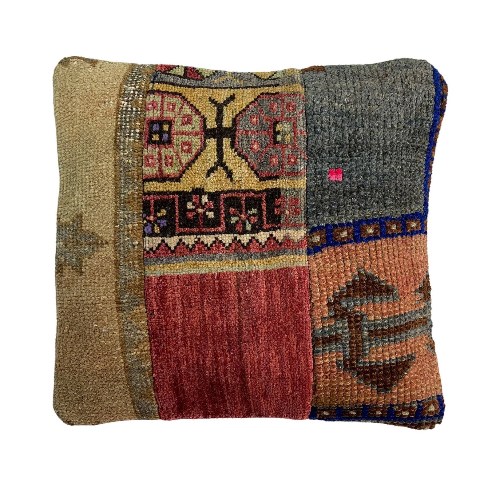 16x16 Vintage, Patchwork  Home Decor And Turkey Pillow 40 X 40 Cm Square Rug Cushion Cover photo 52.0