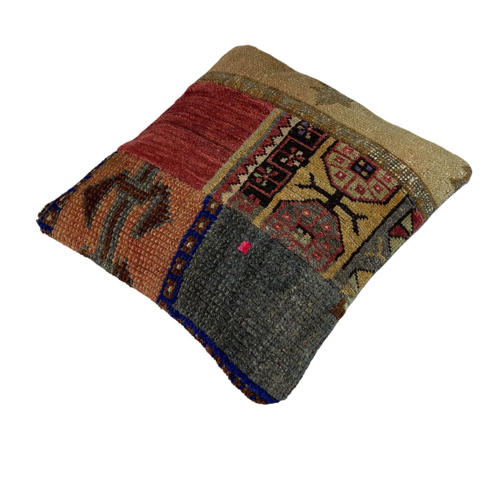 16x16 Vintage, Patchwork  Home Decor And Turkey Pillow 40 X 40 Cm Square Rug Cushion Cover photo buy