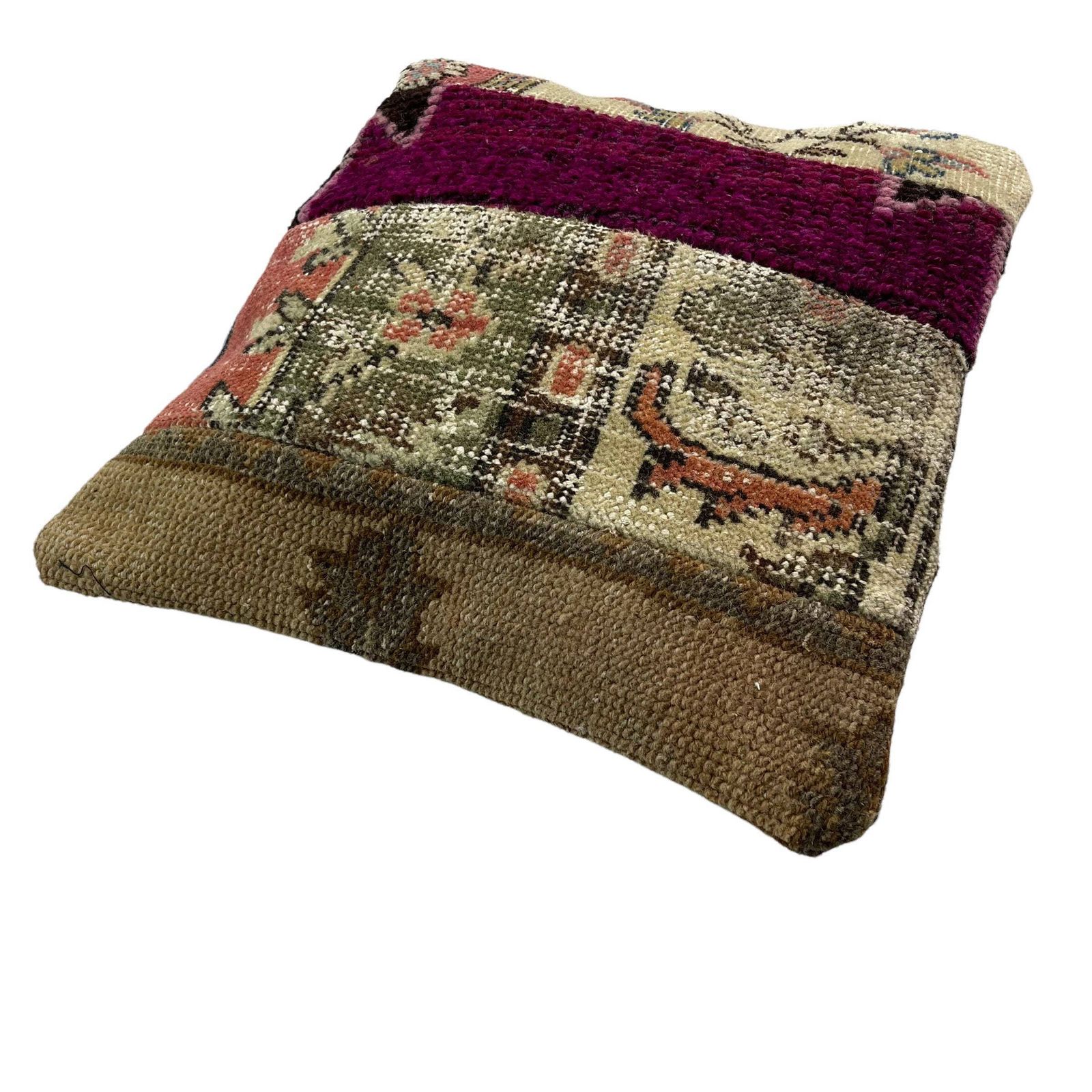 16x16 Vintage Patchwork Home Decor And Turkey Pillow, 40 X 40 Cm Square Rug Cushion Cover photo Textiles