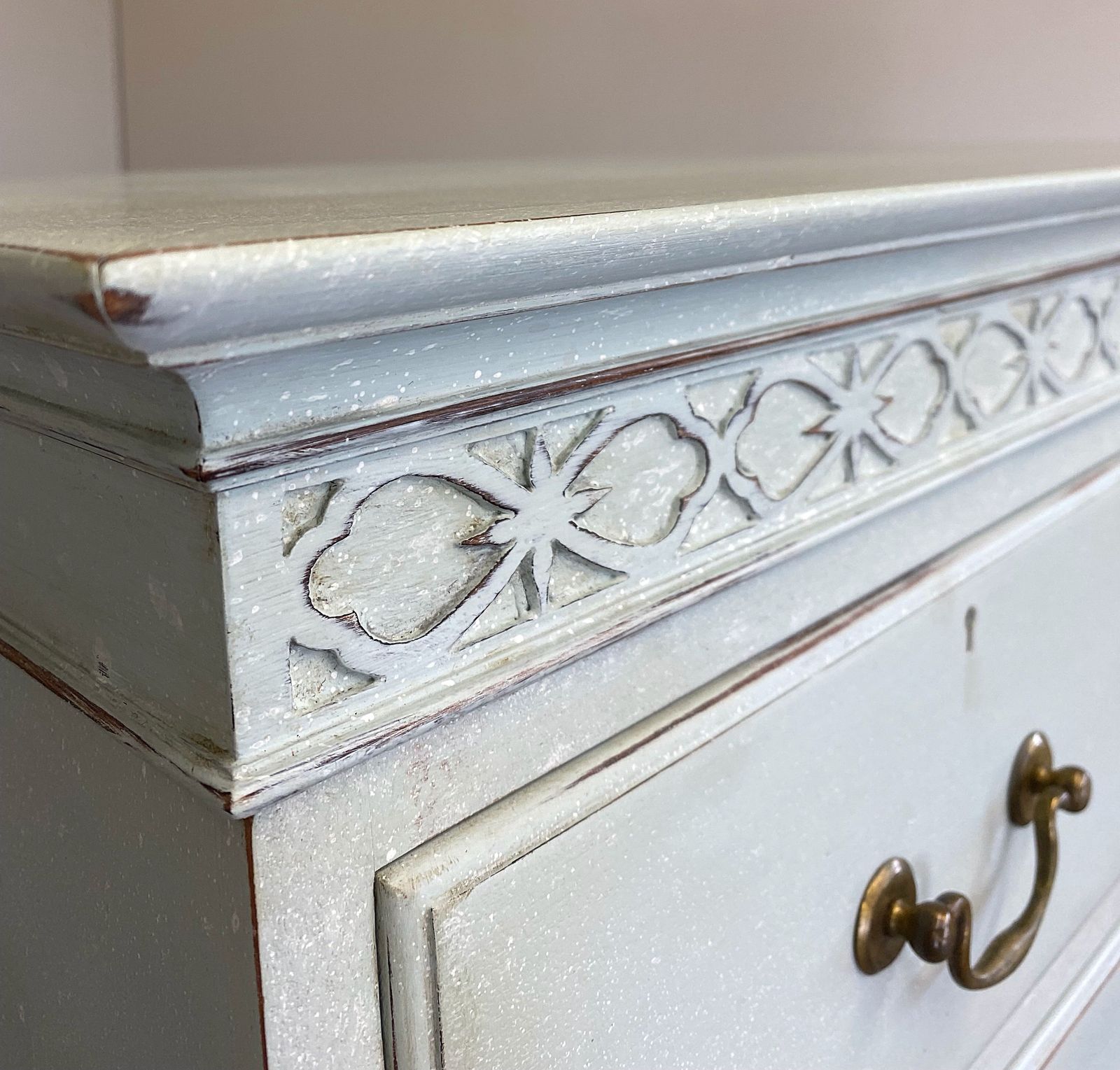 Gustavian Style Duck Egg Blue Chest On Stand photo 895.0