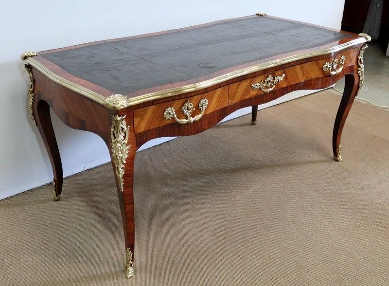Ceremonial Desk In Rosewood And Violette Wood, Louis XV Style   2nd Half Of The 19th Century photo furniture