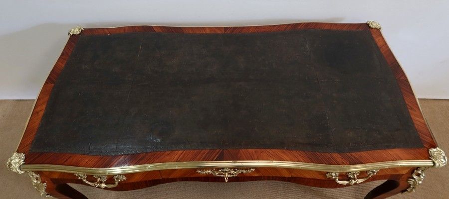 Ceremonial Desk In Rosewood And Violette Wood, Louis XV Style   2nd Half Of The 19th Century photo 10233.05