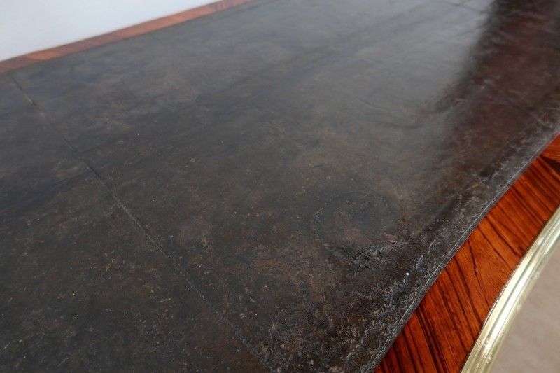 Ceremonial Desk In Rosewood And Violette Wood, Louis XV Style   2nd Half Of The 19th Century photo vinterior