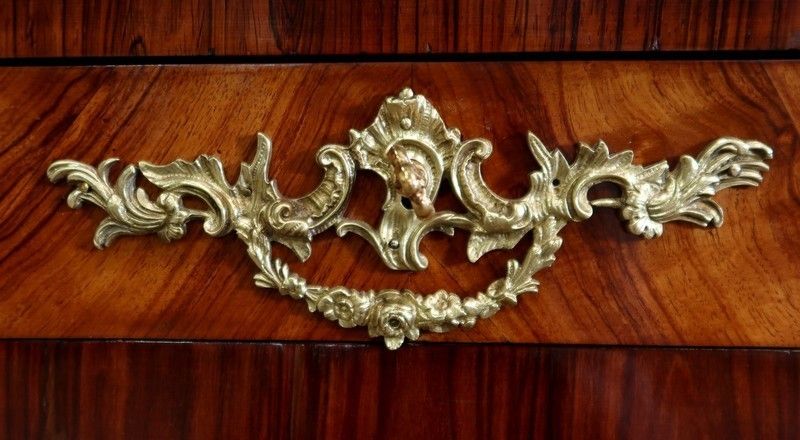 10233.05 Ceremonial Desk In Rosewood And Violette Wood, Louis XV Style   2nd Half Of The 19th Century photo