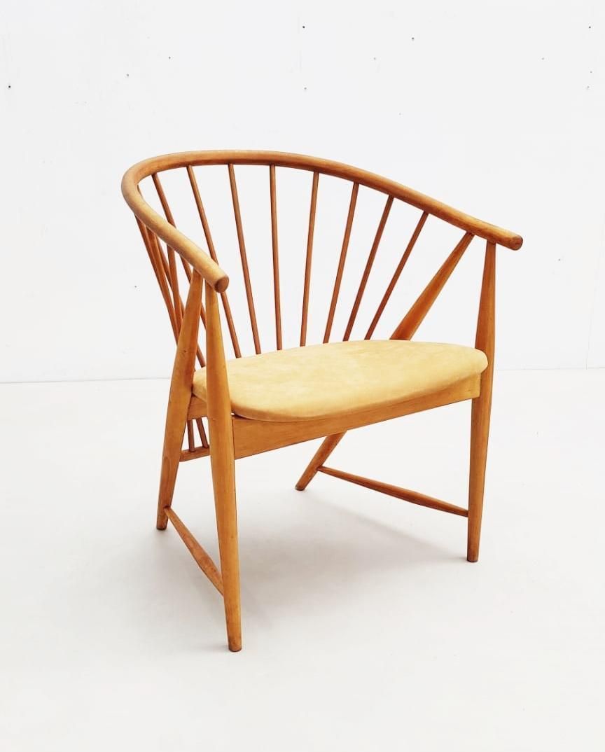 Armchair Model "Sun Feather" By Sonna Rosen For Nassjo Stolfabrik Of Sweden photo vintage