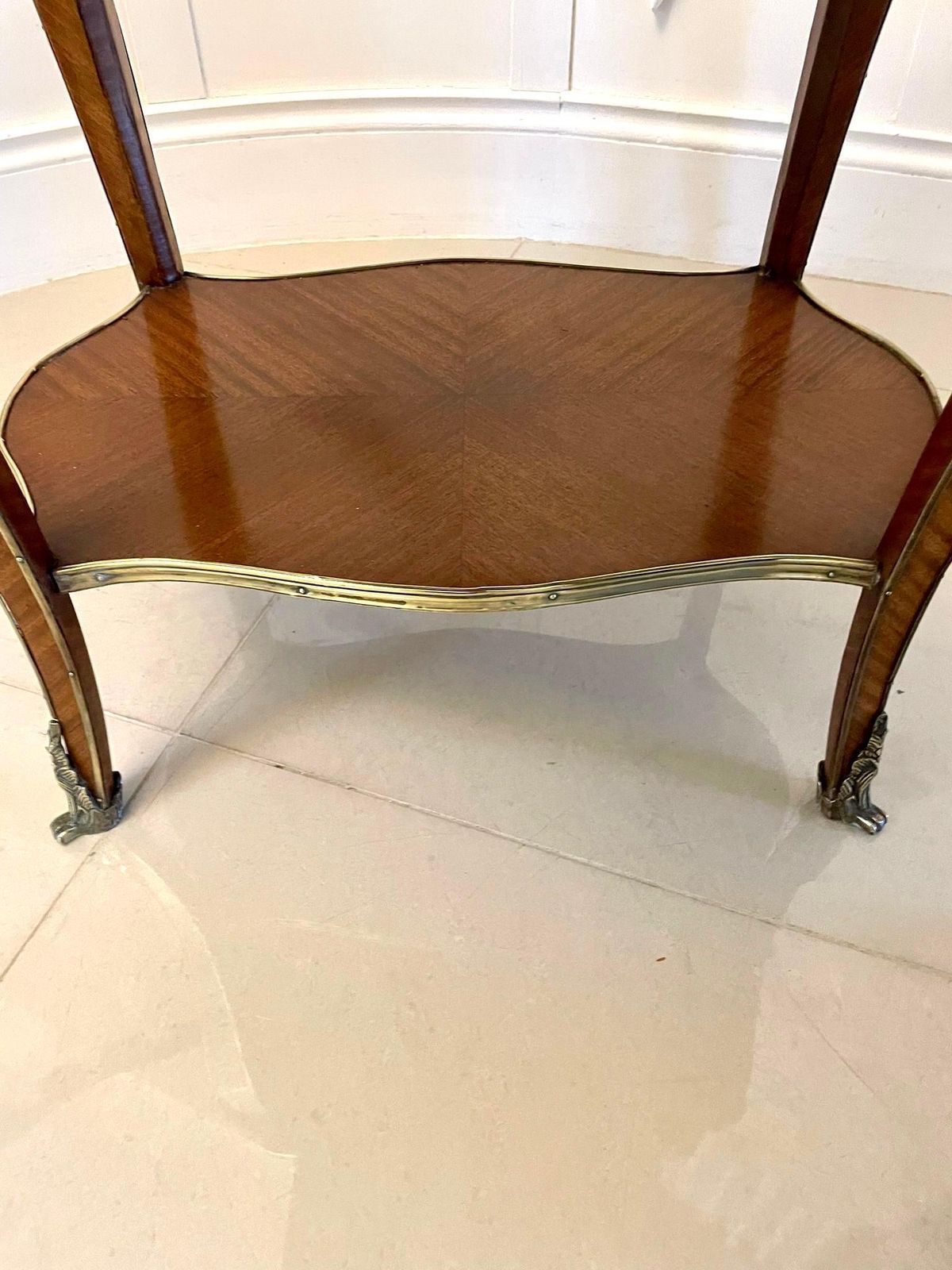 photo furniture Outstanding Antique French Kingwood And Ormolu Mounted Freestanding Centre Table