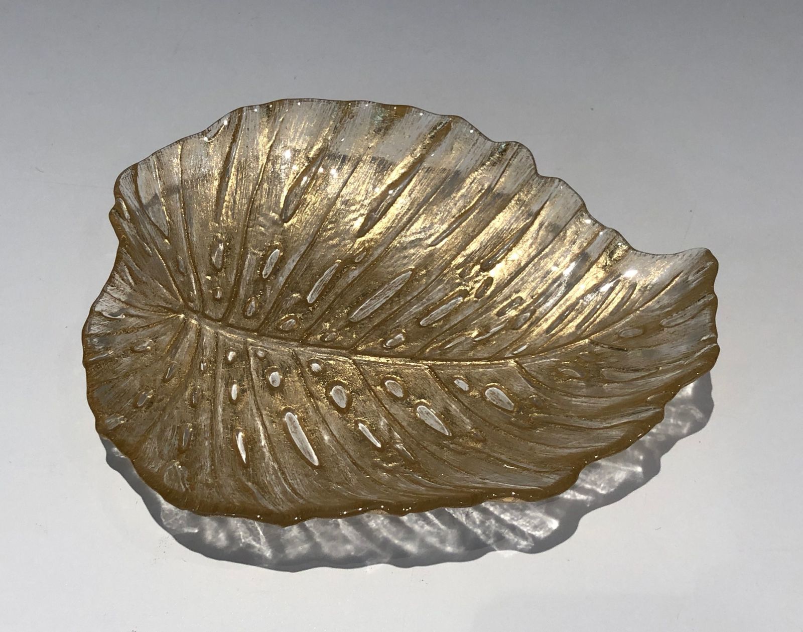 Murano Crystal Leaf Shaped Vide Pocket photo for sale