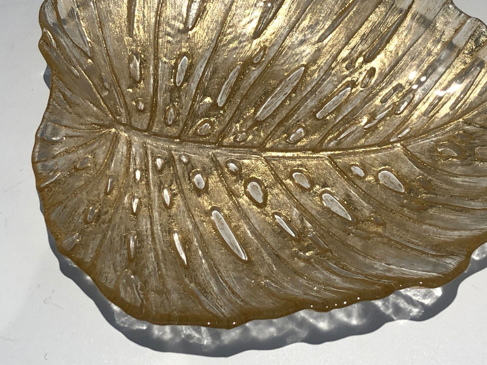 Murano Crystal Leaf Shaped Vide Pocket photo vinterior