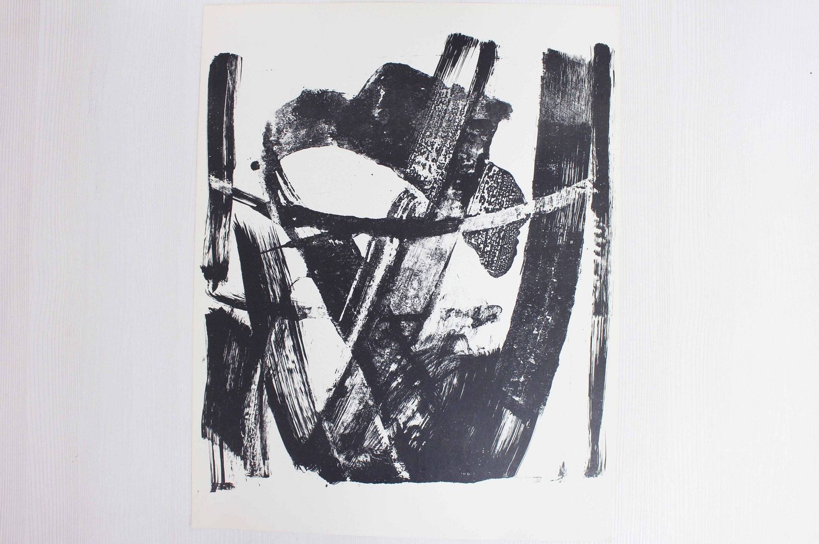 Lithograph By Swiss Artist Bernd Völkle 1963
