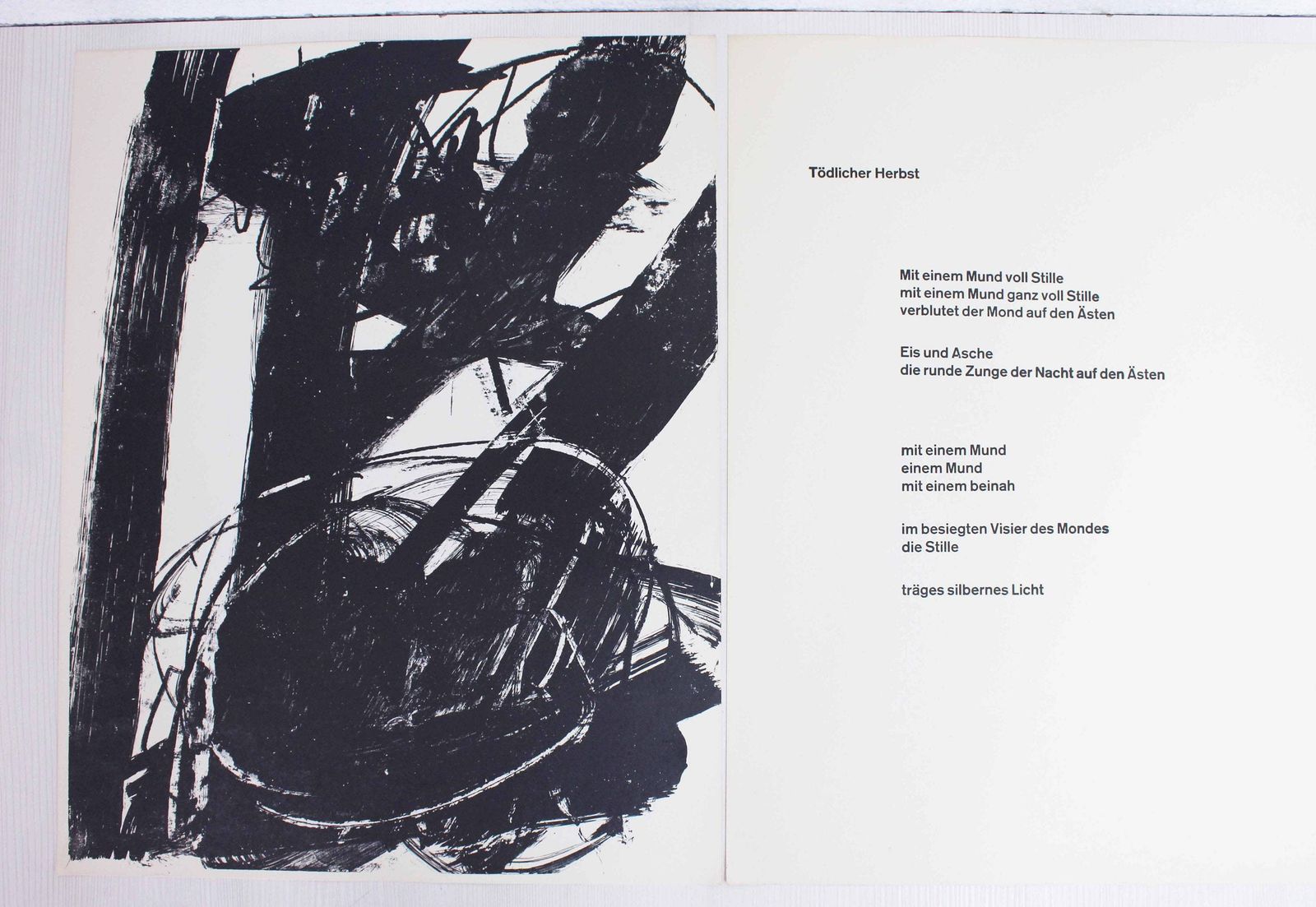 Lithograph By Swiss Artist Bernd Völkle 1963 photo furniture