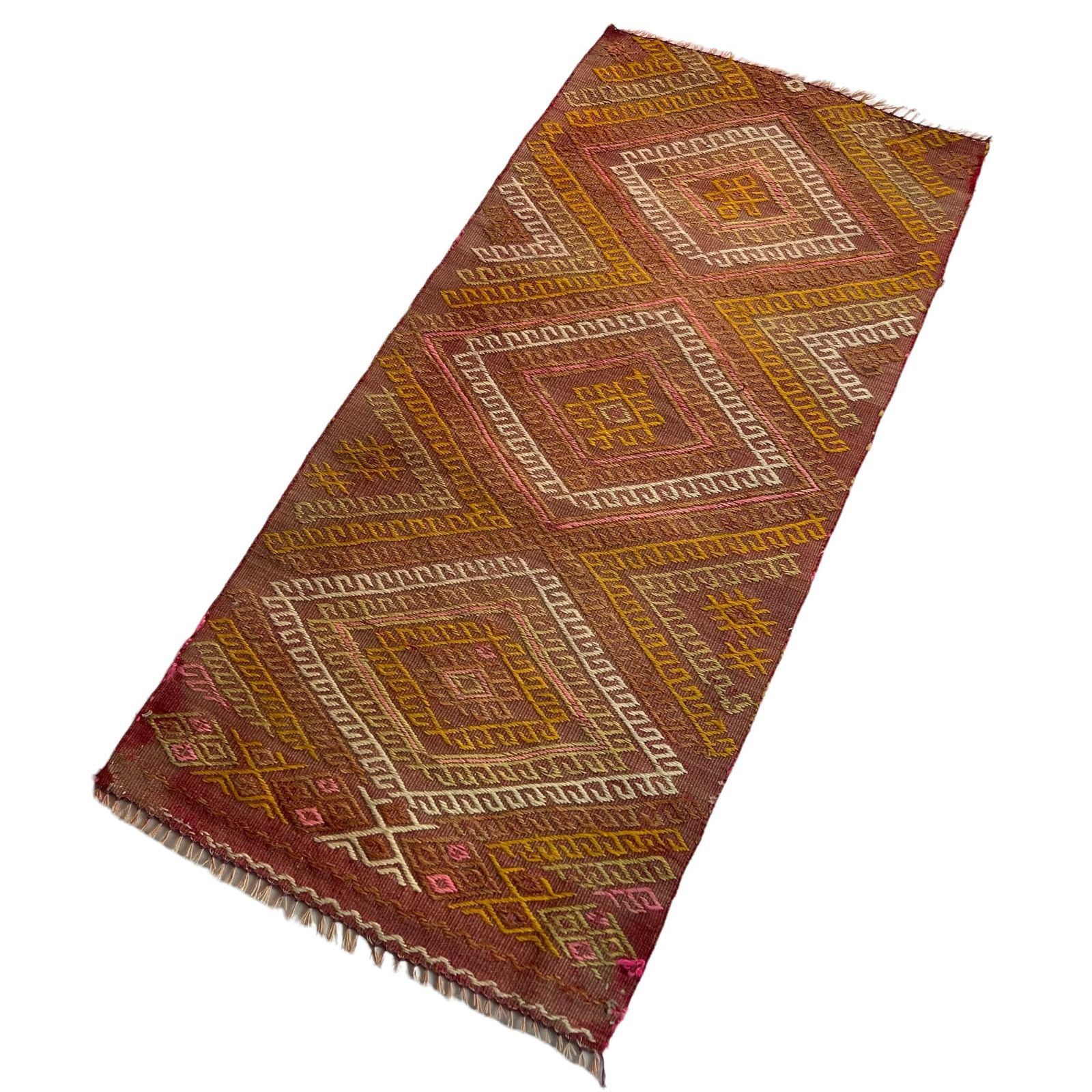 Traditional Turkish Mini Kilim Rug ,Vintage Anatolian Turkish Kelim 101x47 Cm photo buy