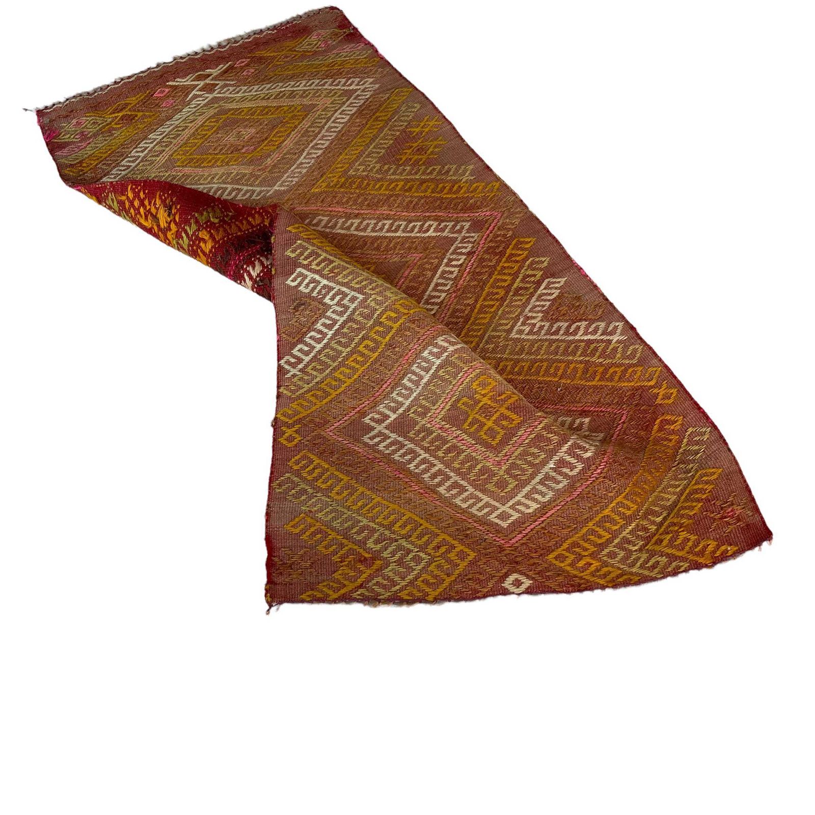 Traditional Turkish Mini Kilim Rug ,Vintage Anatolian Turkish Kelim 101x47 Cm photo vintage