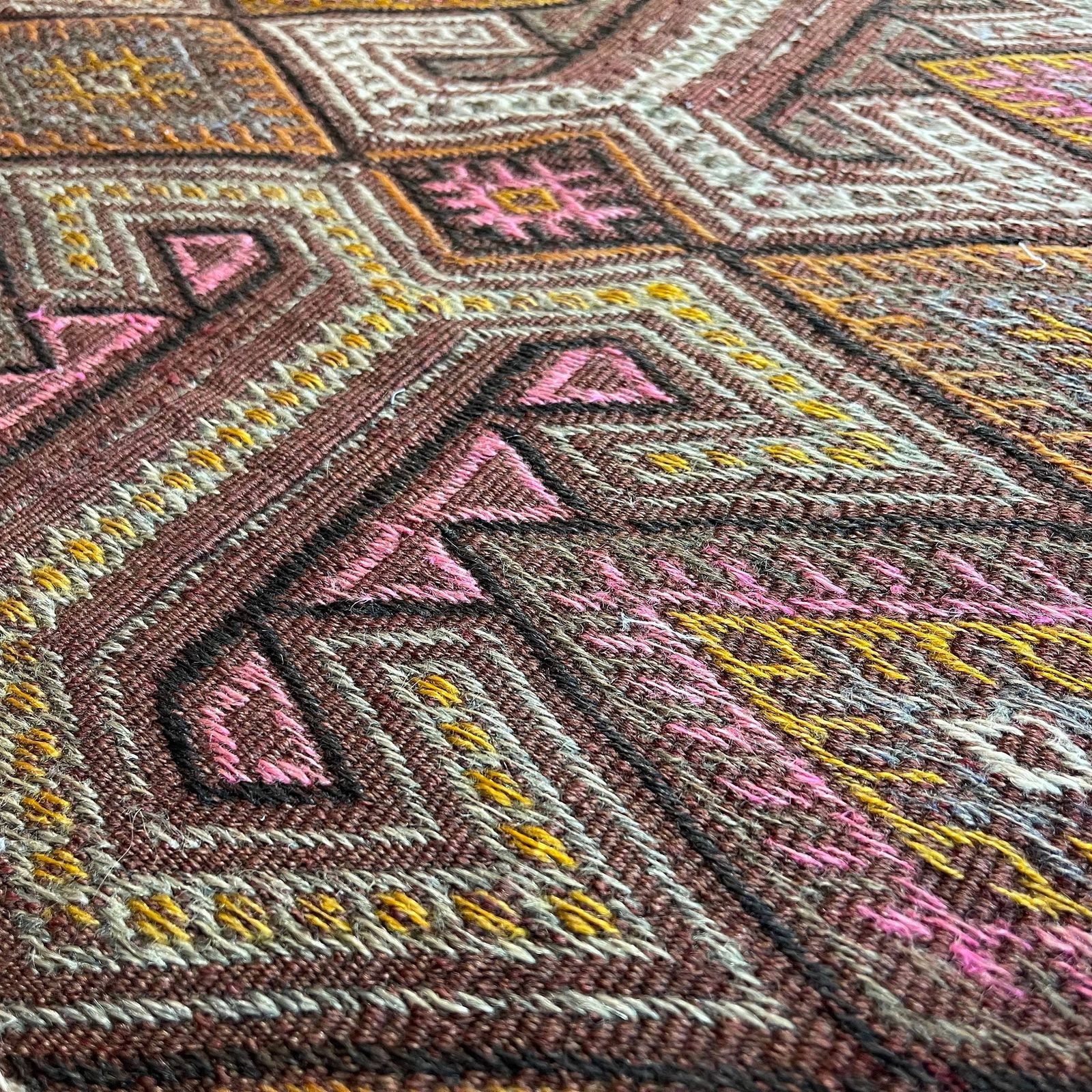 Traditional Turkish Mini Kilim Rug ,Vintage Anatolian Turkish Kelim 100x67 Cm photo vintage