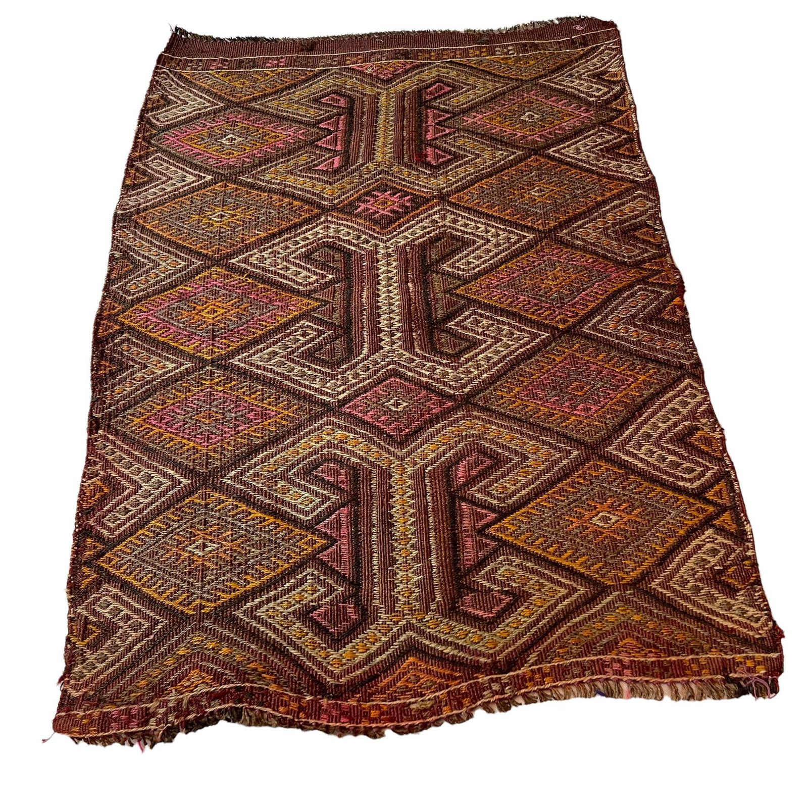 photo for sale Traditional Turkish Mini Kilim Rug ,Vintage Anatolian Turkish Kelim 100x67 Cm