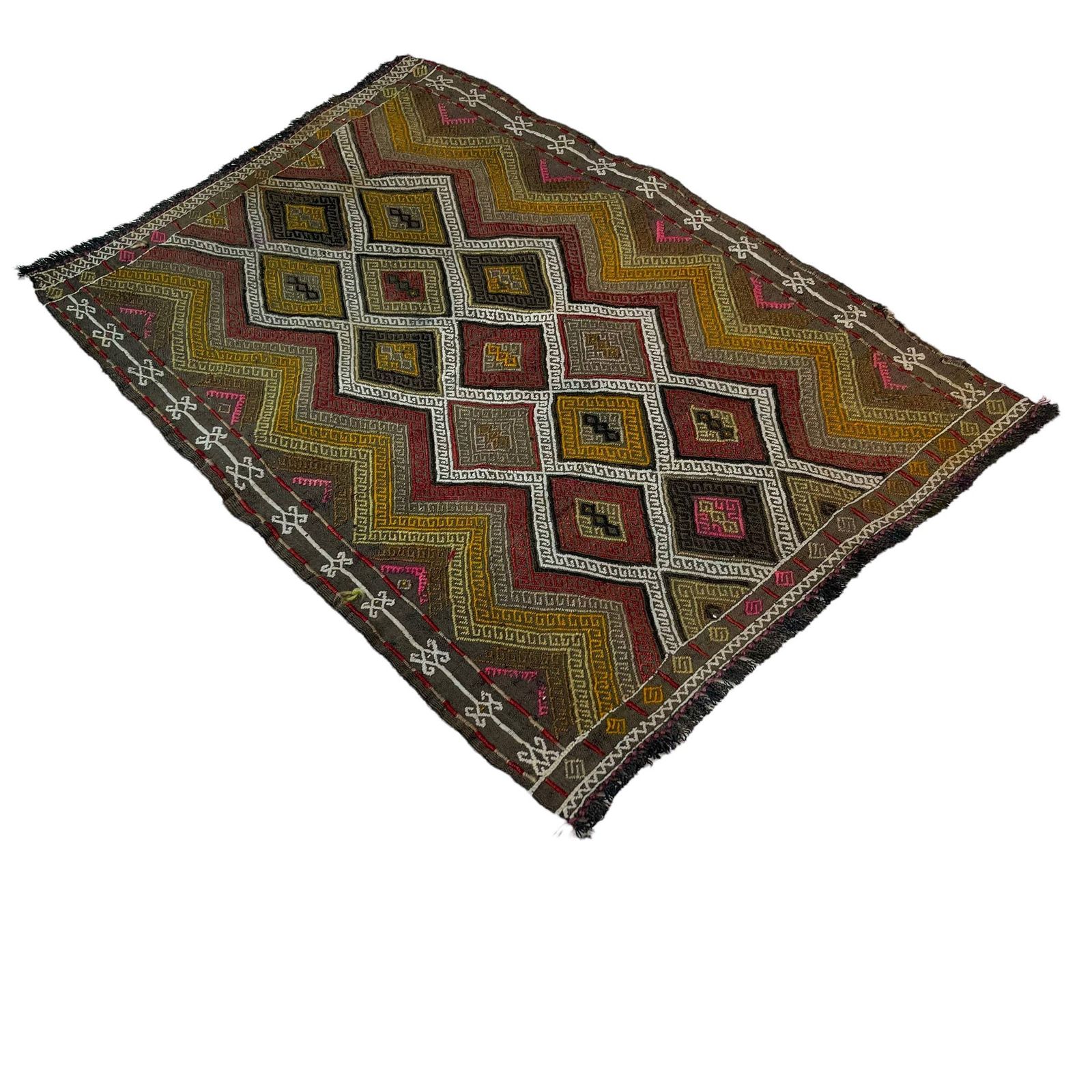 photo furniture Traditioneel Turks Mini Kilimkleed, Vintage Anatolisch Turks Kelim 78x54 Cm