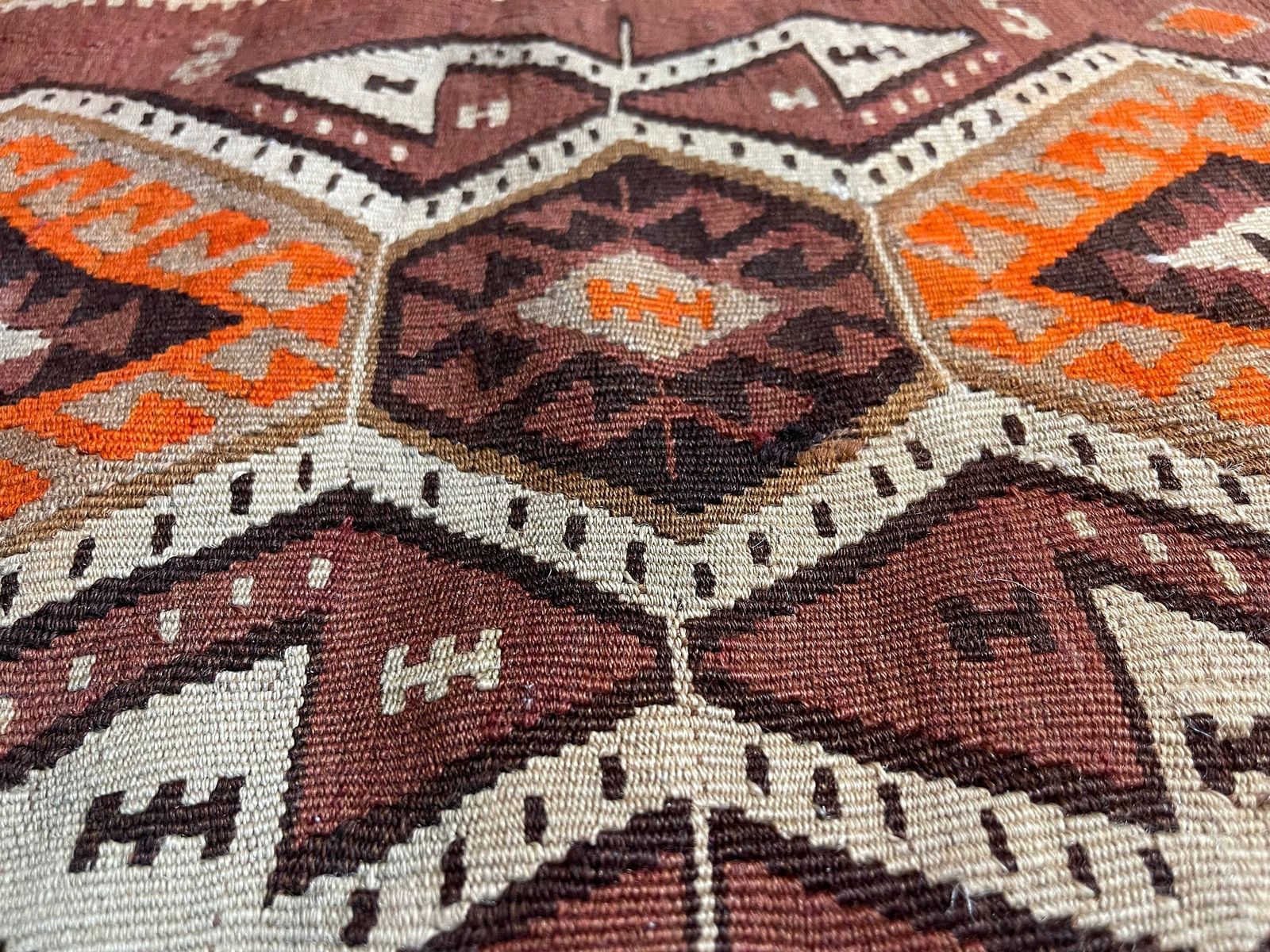 photo furniture Traditional Turkish Mini Kilim Rug ,Vintage Anatolian Turkish Kelim 95 X 48 Cm