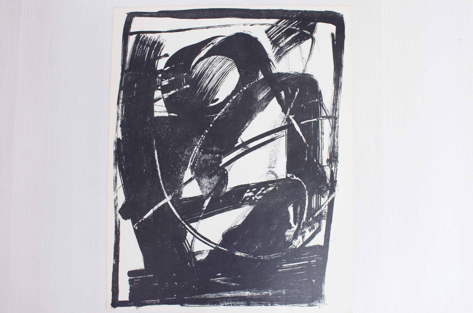 Lithograph By Swiss Artist Bernd Völkle 1963
