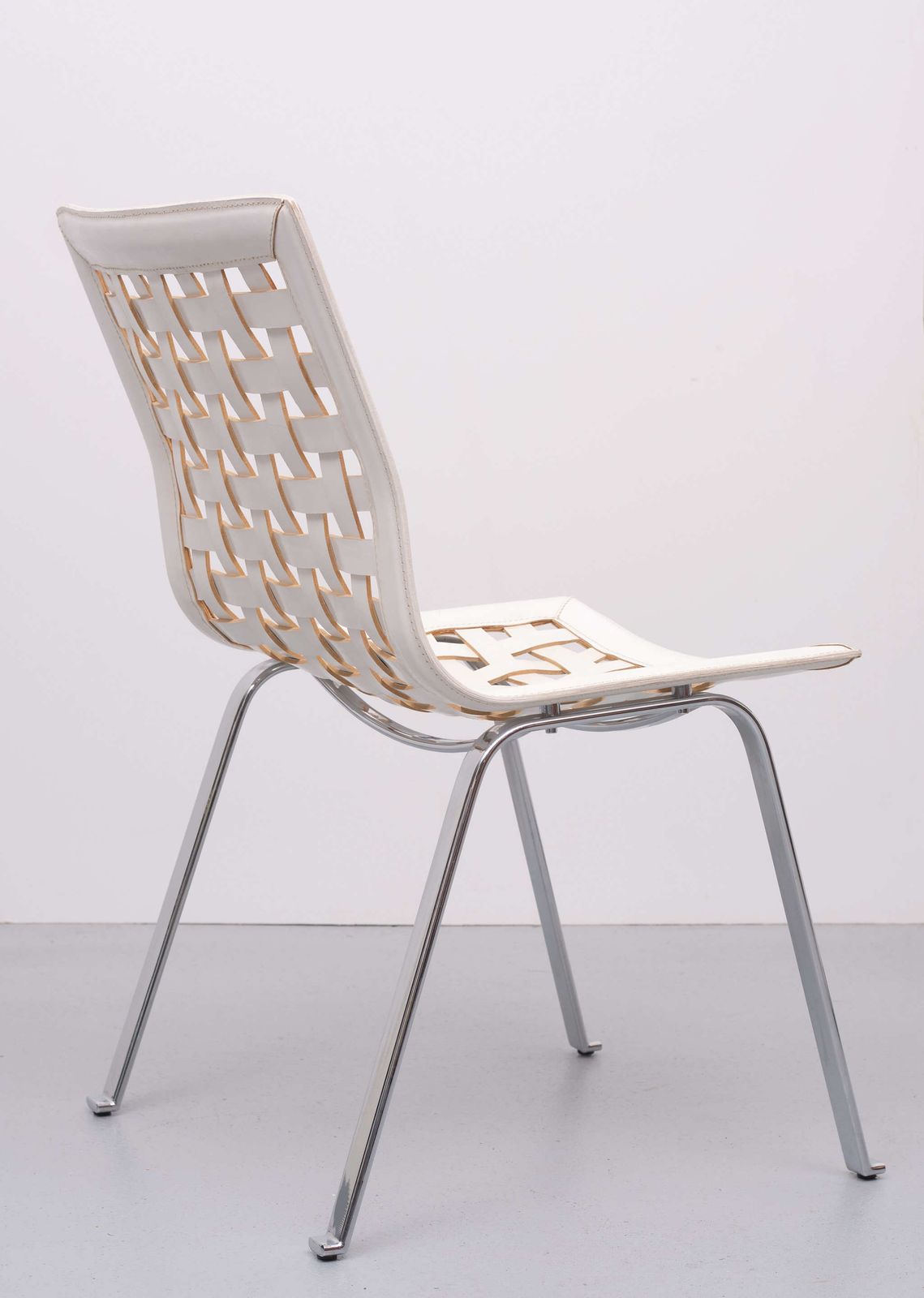 Fasem Leather Net Chair Giancarlo Vegni 1980s photo 1232.56