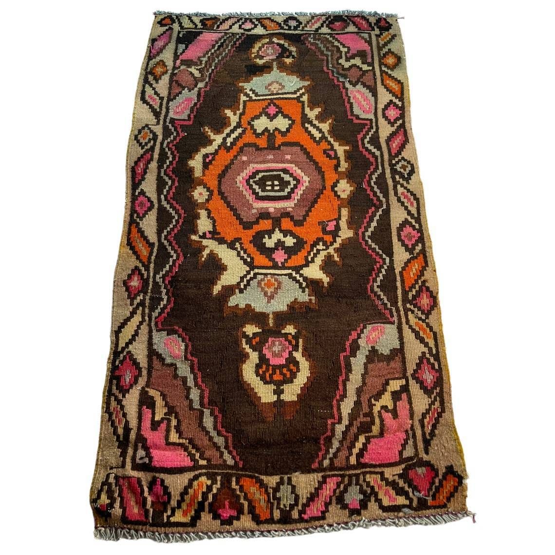Traditional Turkish Mini Kilim Rug ,Vintage Anatolian Turkish Kelim 102 X 53 Cm photo buy