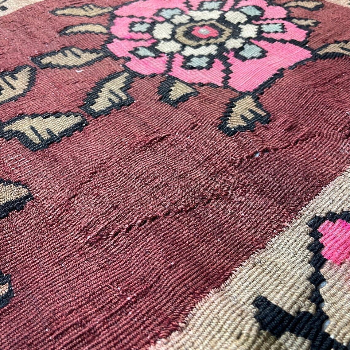 Traditional Turkish Mini Kilim Rug ,Vintage Anatolian Turkish Kelim 94 X 66 Cm photo buy
