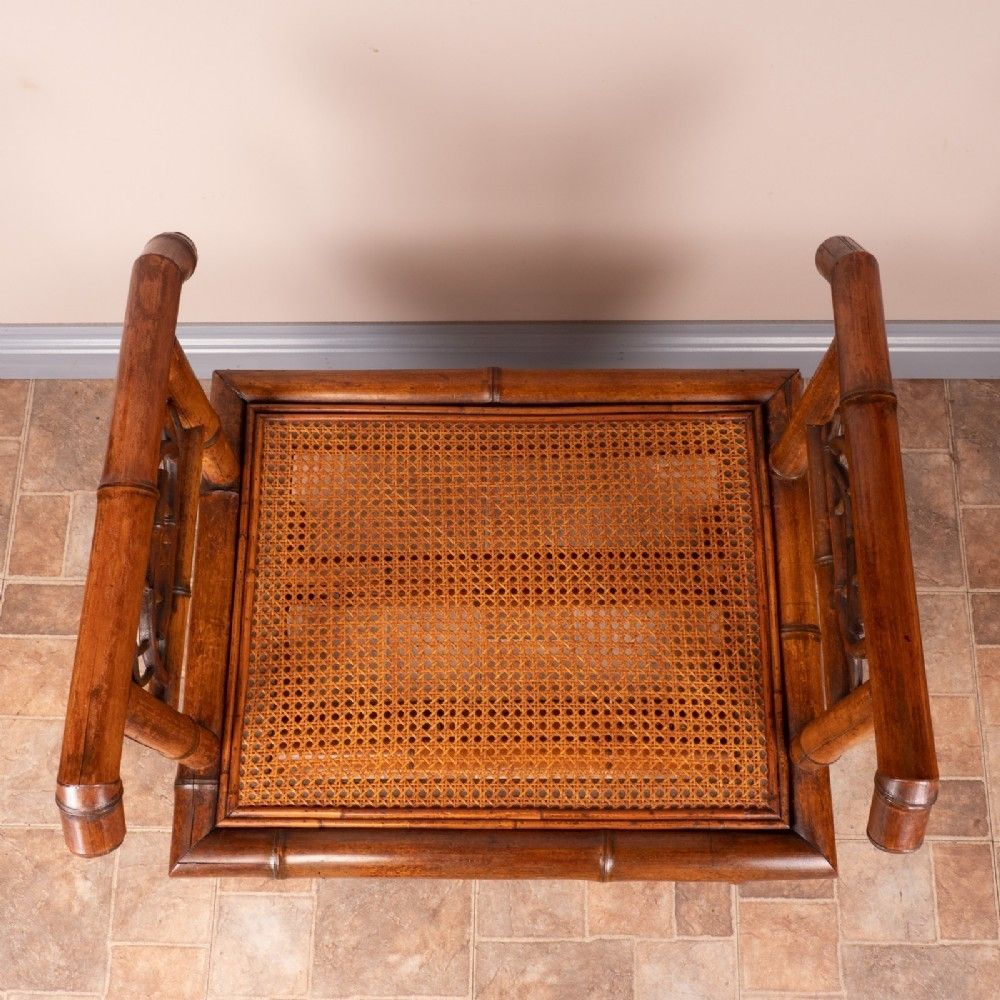 photo vinterior Bamboo Hall Bench With Cane Seat